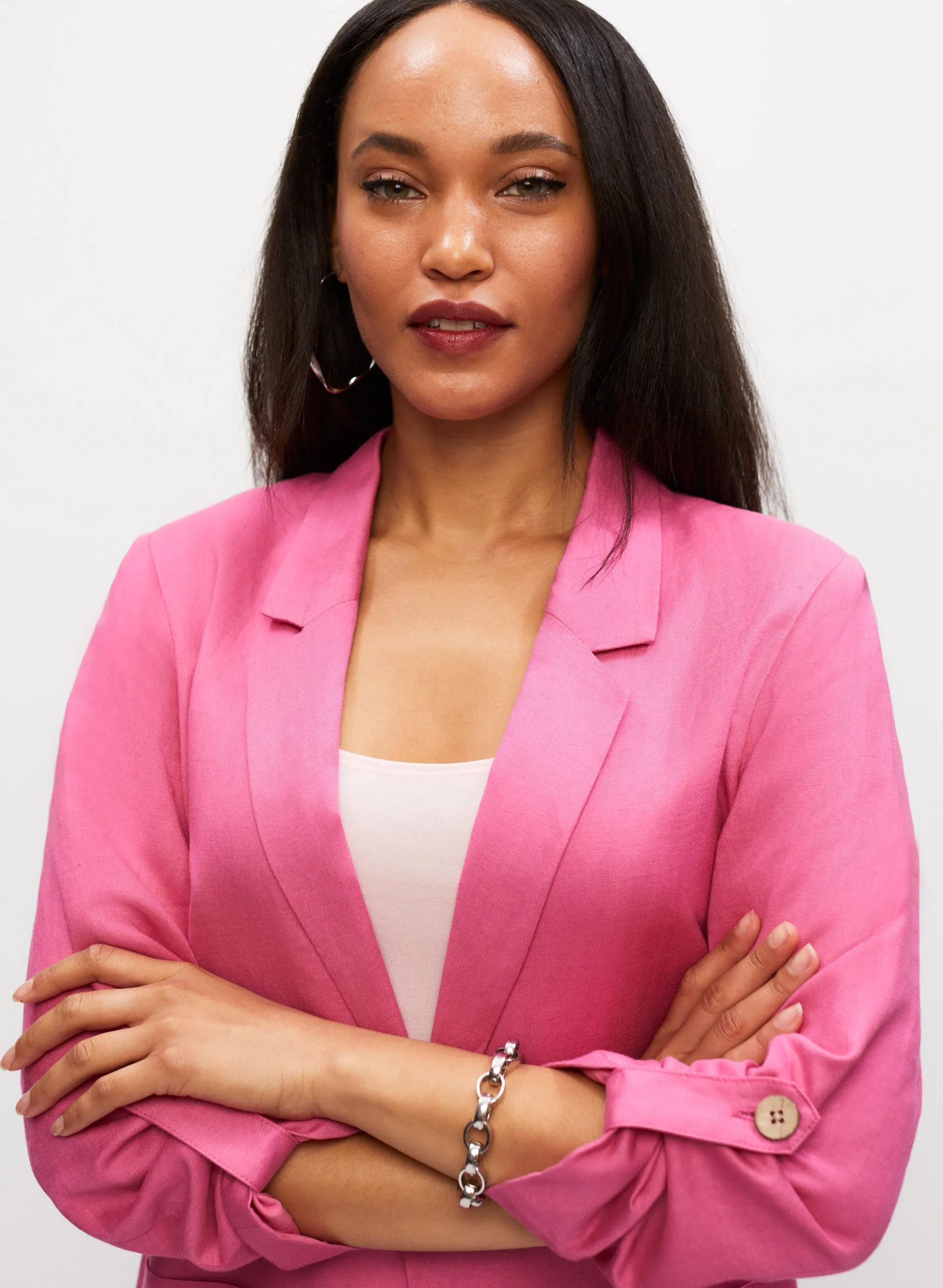 Open Front Linen Jacket sold by Melanie Lyne product image thumbnail 3