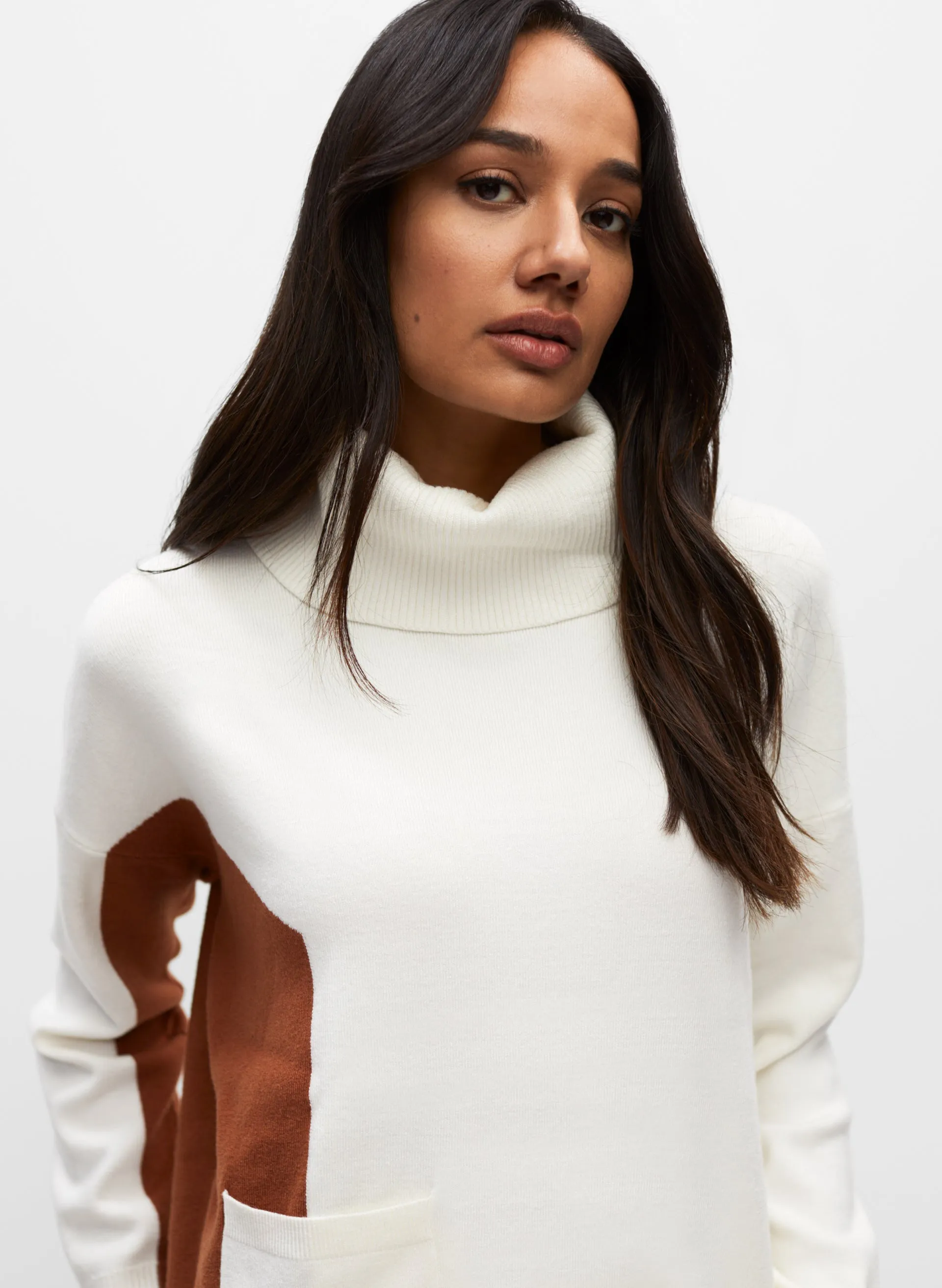 Colour Block Turtleneck Sweater sold by Melanie Lyne product image thumbnail 2