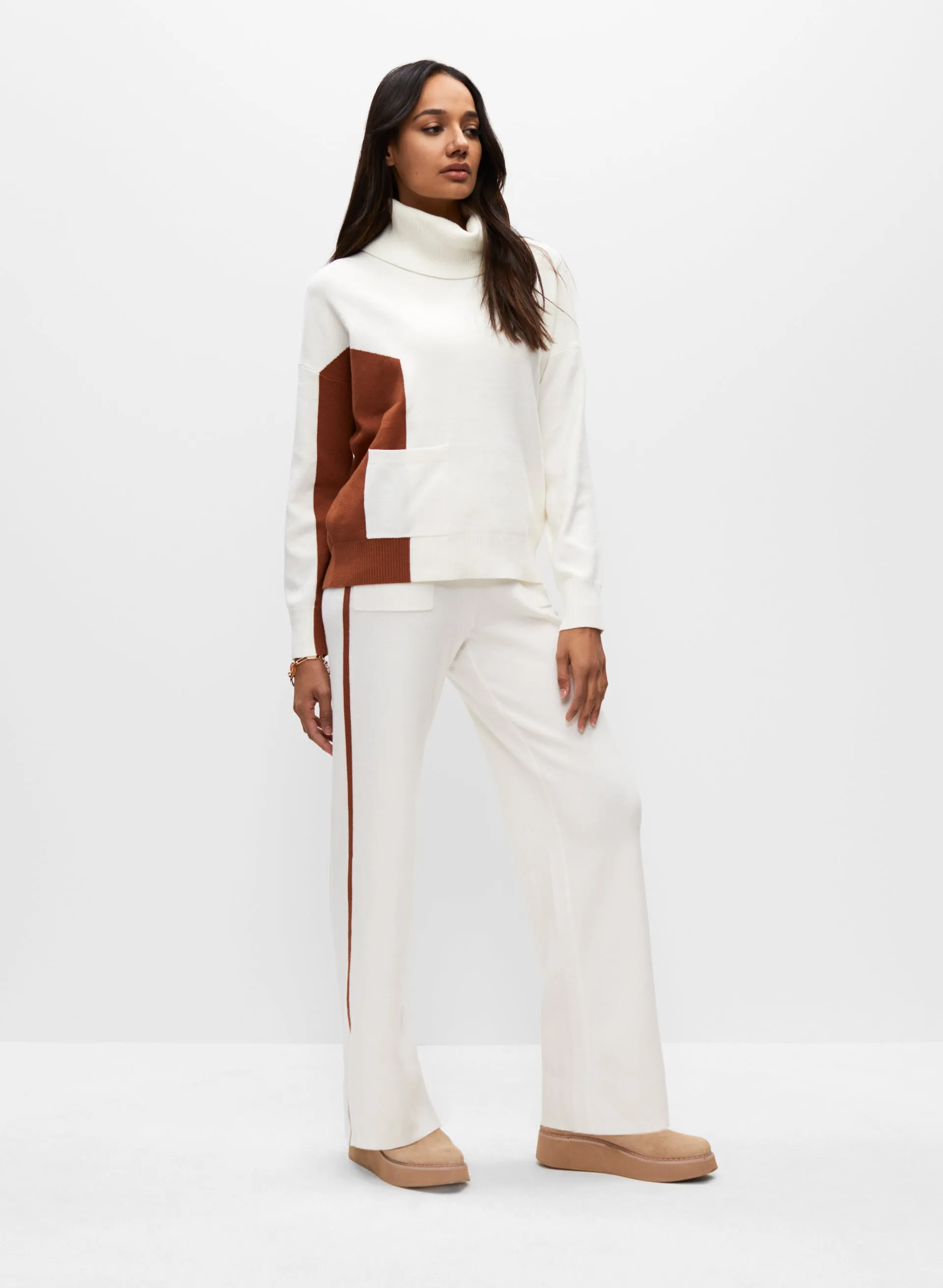 Colour Block Turtleneck Sweater sold by Melanie Lyne product image thumbnail 3