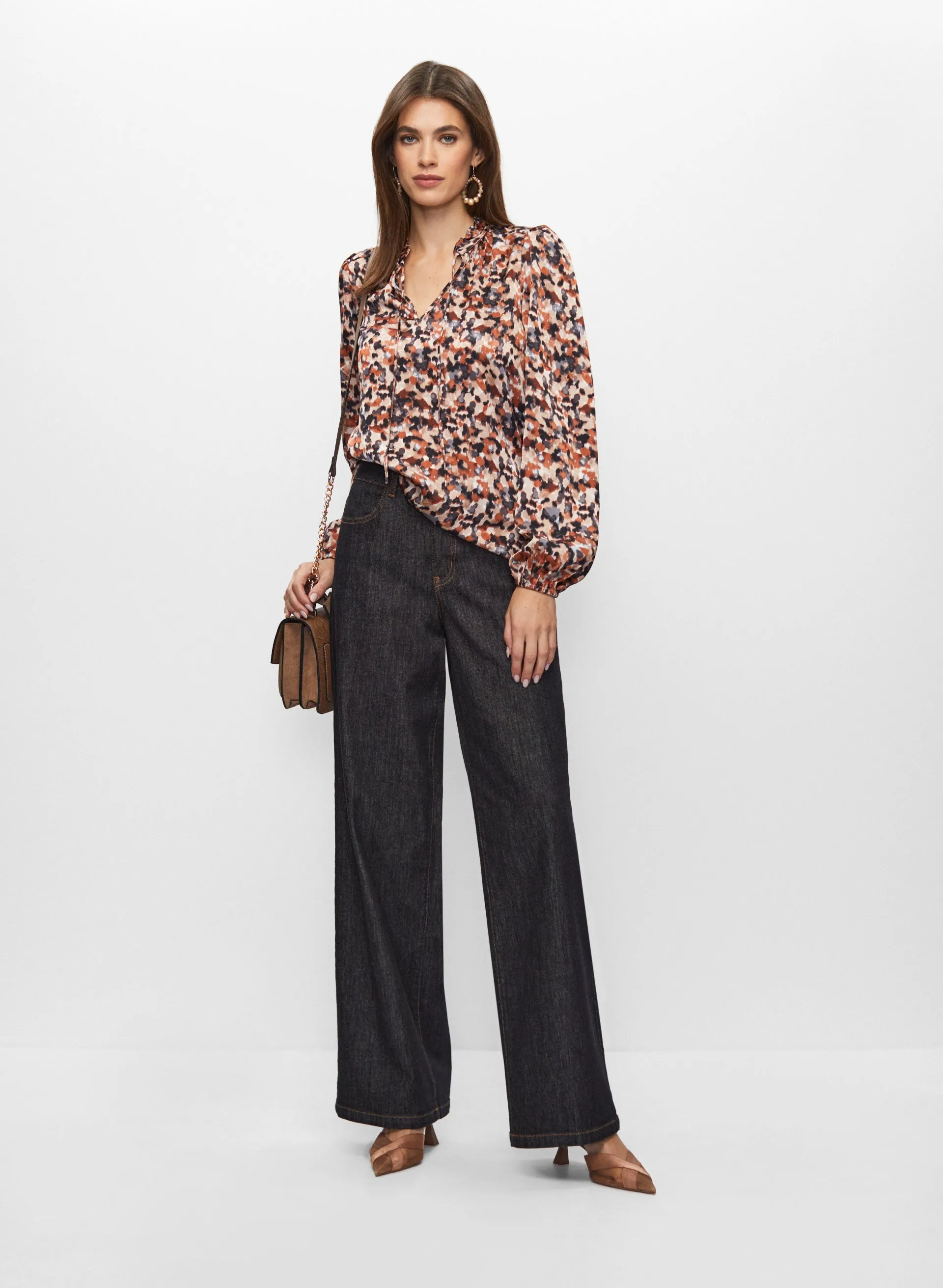 Leopard Print Satin Blouse sold by Melanie Lyne product image thumbnail 4