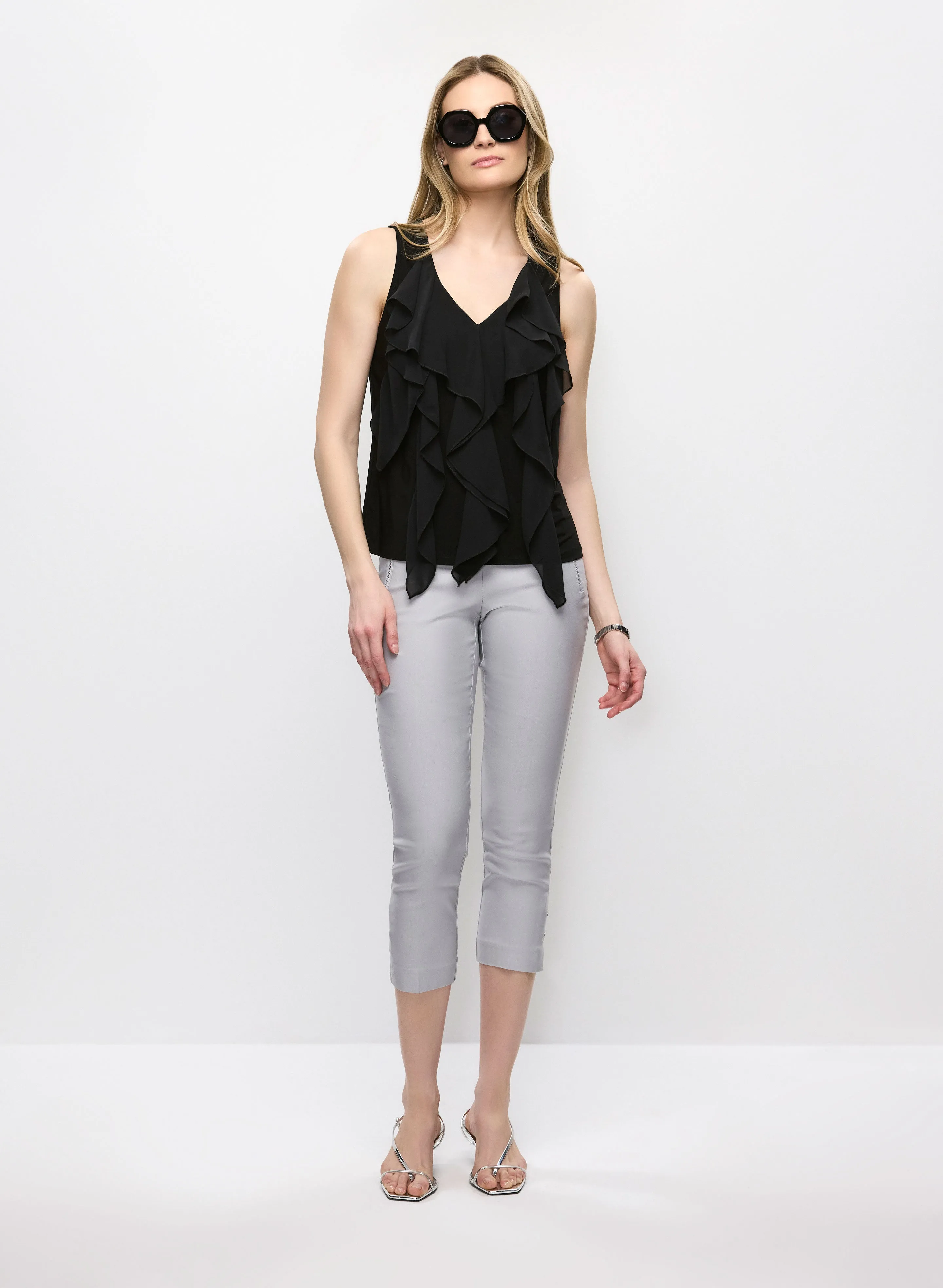 Cascading Ruffle Top & High Rise Capris sold by Melanie Lyne