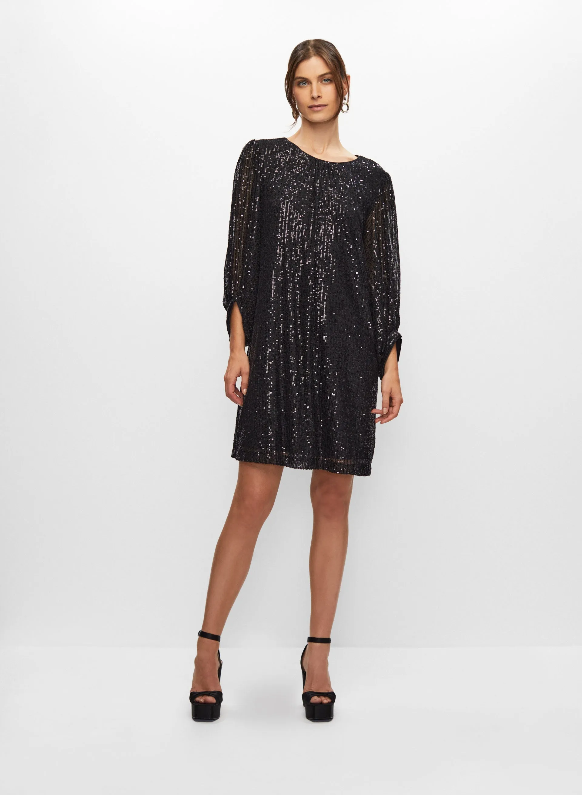 Bouffant Sleeve Sequin Dress sold by Melanie Lyne