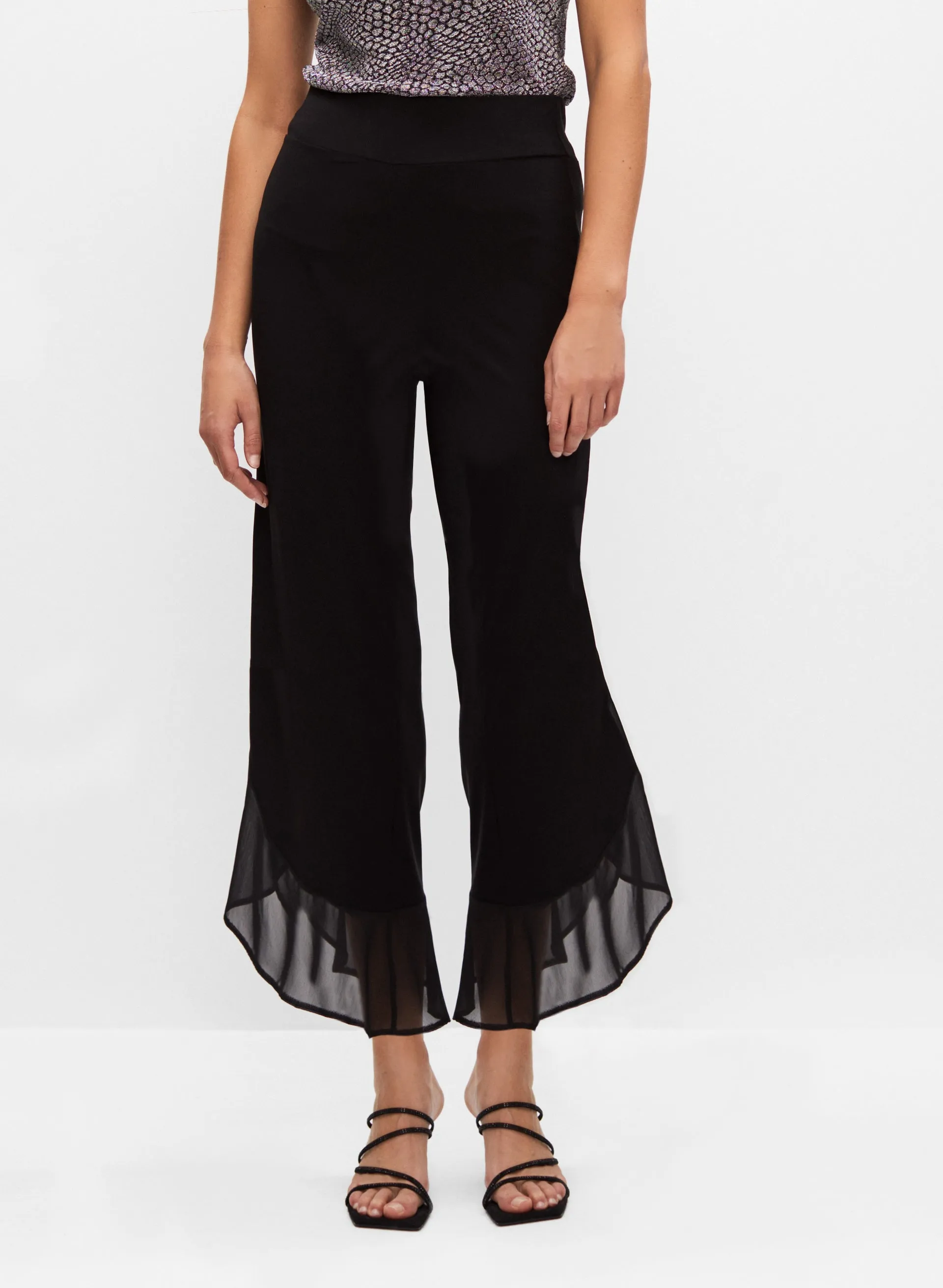 Asymmetrical Wide Leg Chiffon Pants sold by Melanie Lyne