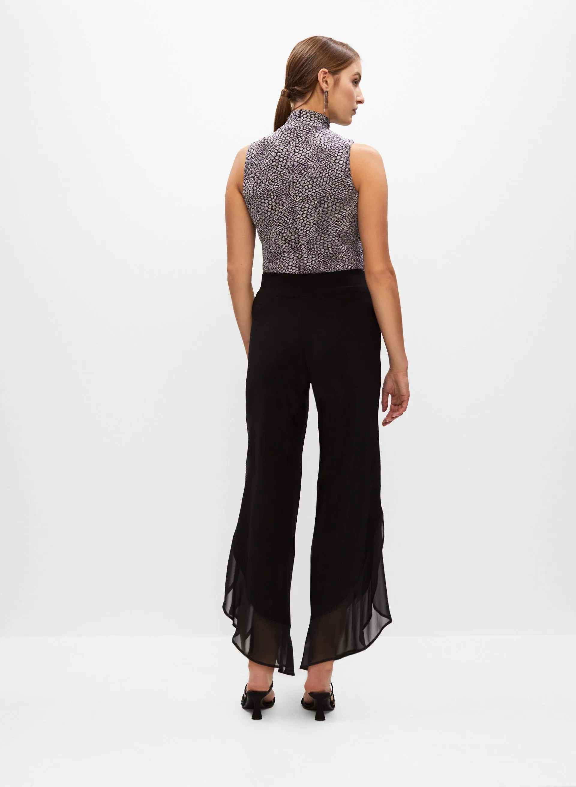 Asymmetrical Wide Leg Chiffon Pants sold by Melanie Lyne product image thumbnail 2