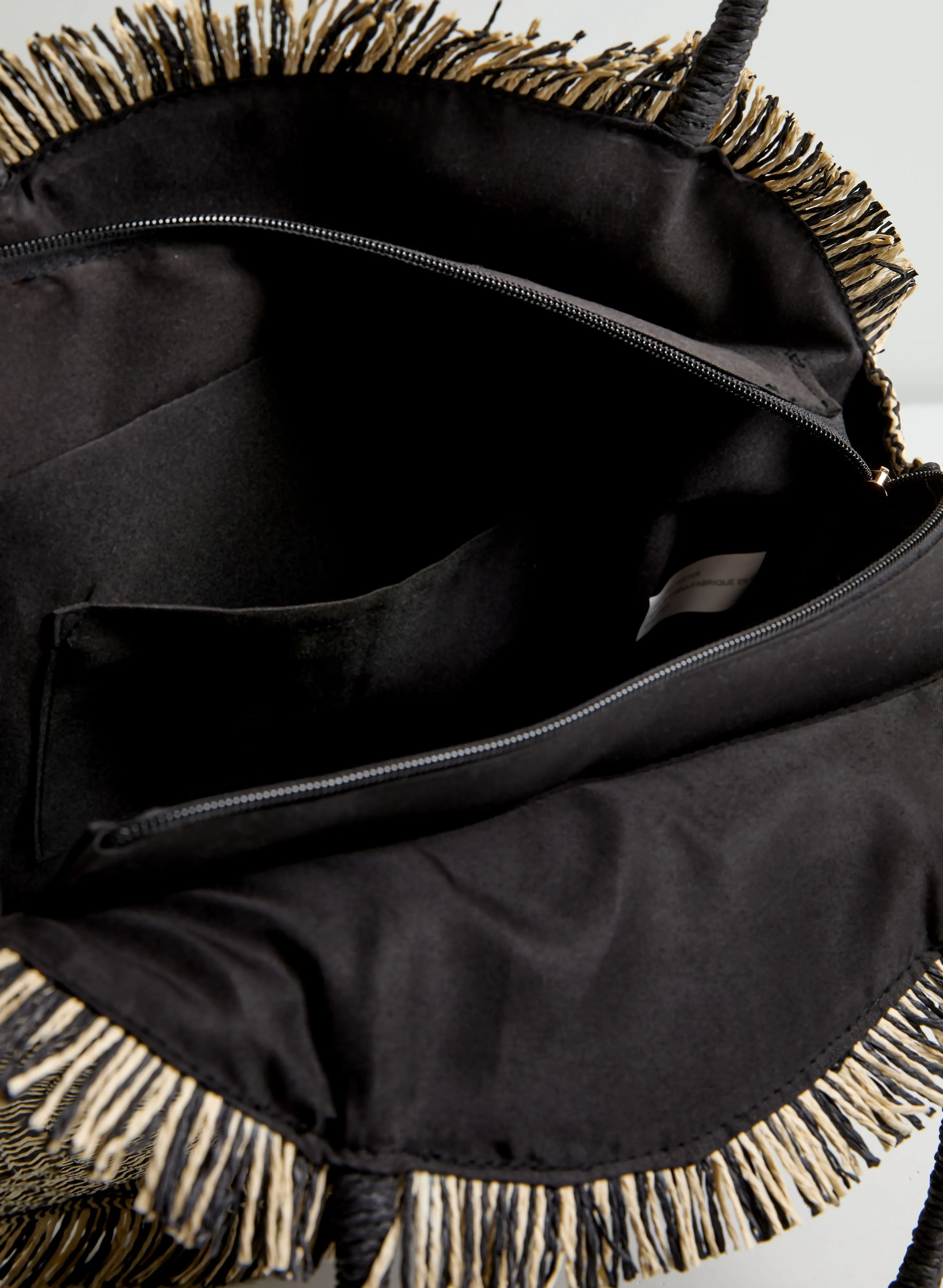 Fringed Round Straw Bag sold by Melanie Lyne product image thumbnail 4