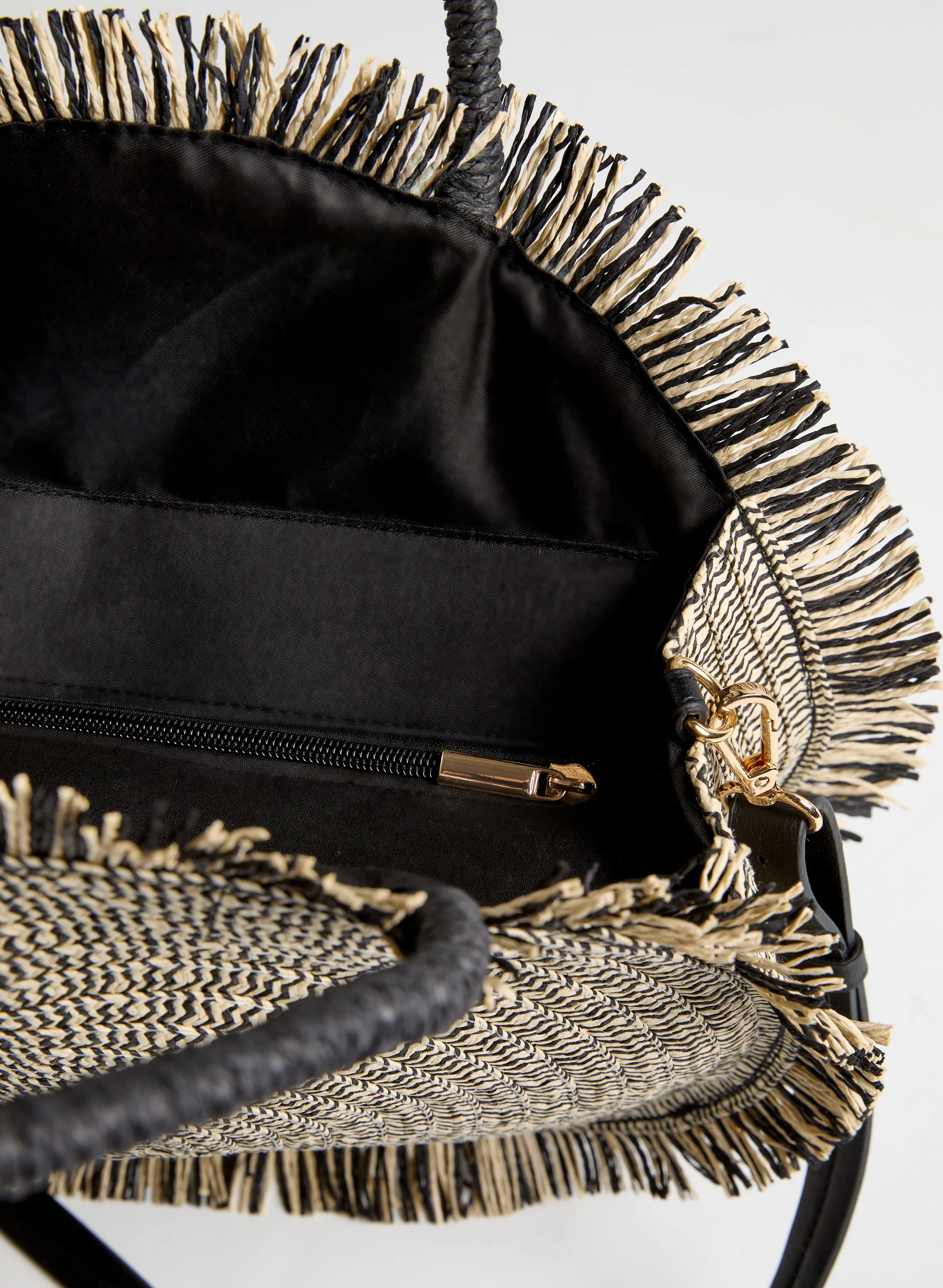 Fringed Round Straw Bag sold by Melanie Lyne product image thumbnail 5