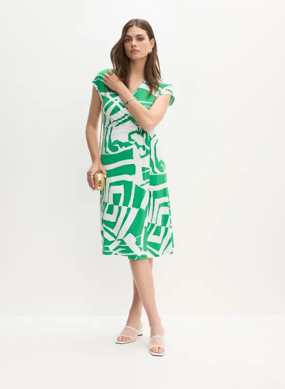 Joseph Ribkoff - Geometric Print Wrap Dress sold by Melanie Lyne
