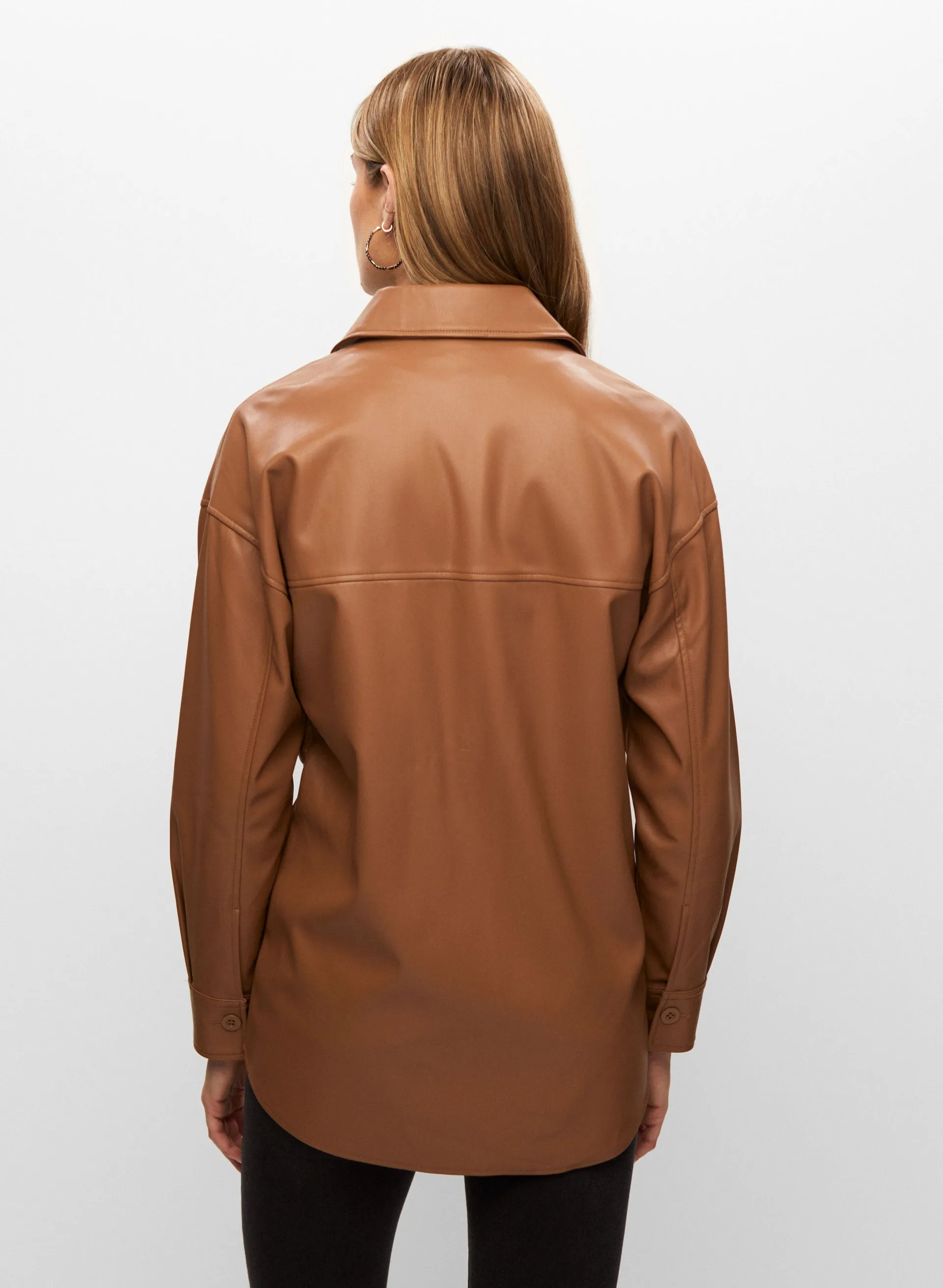 Joseph Ribkoff - Vegan Leather Overshirt Jacket sold by Melanie Lyne product image thumbnail 2
