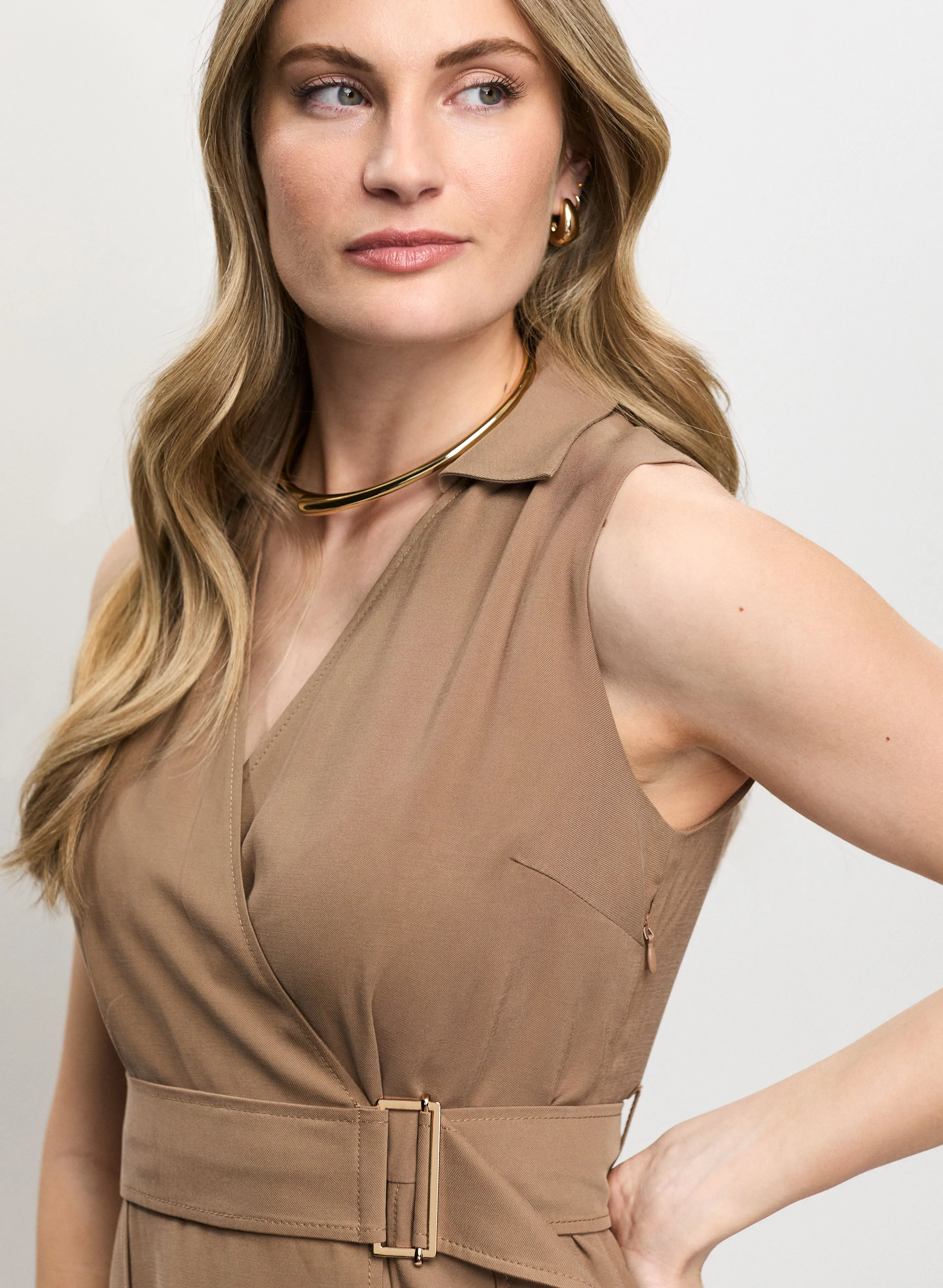 Belted Faux Wrap Dress sold by Melanie Lyne product image thumbnail 5