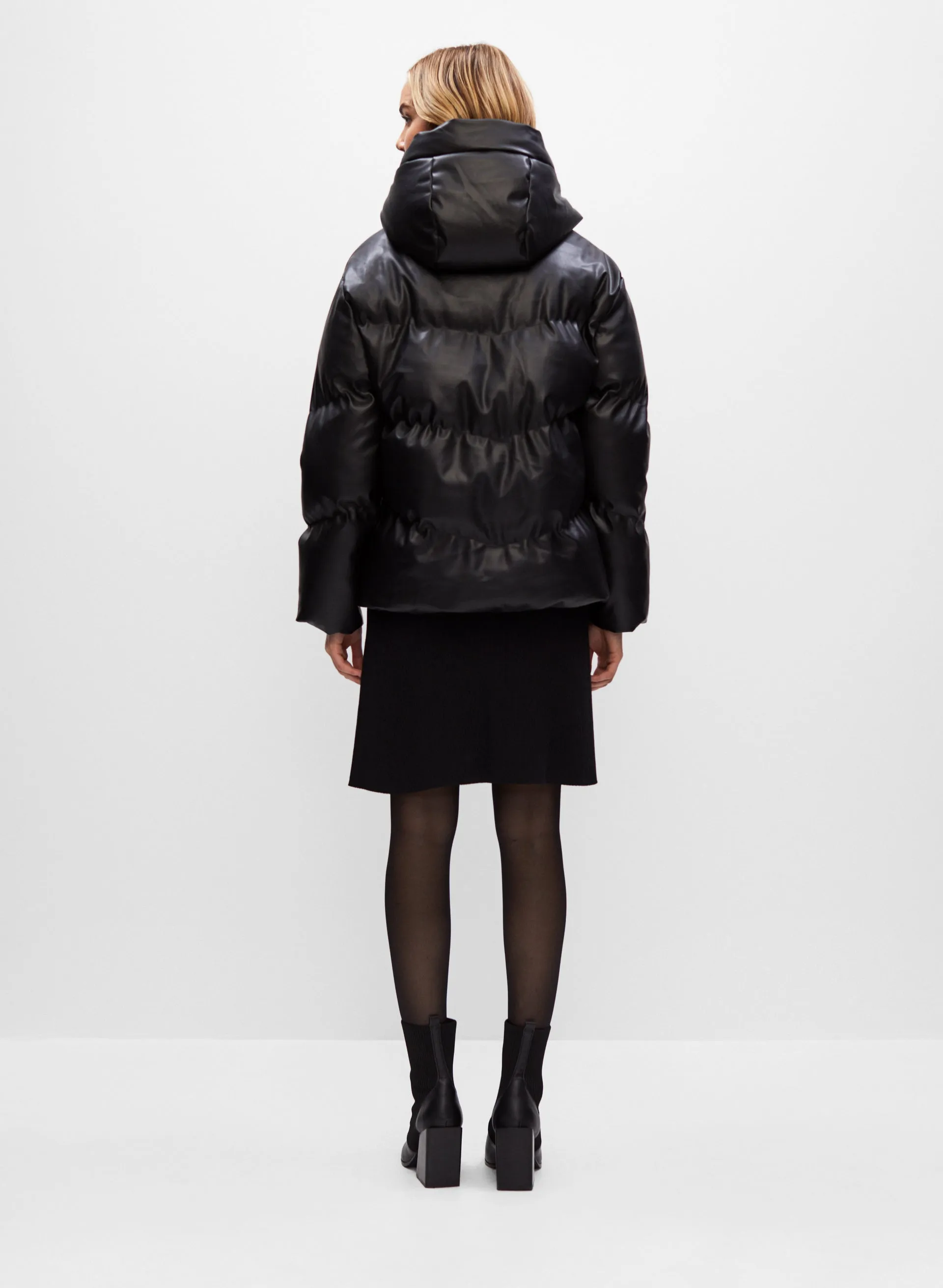 Quilted Vegan Leather Coat sold by Melanie Lyne product image thumbnail 3