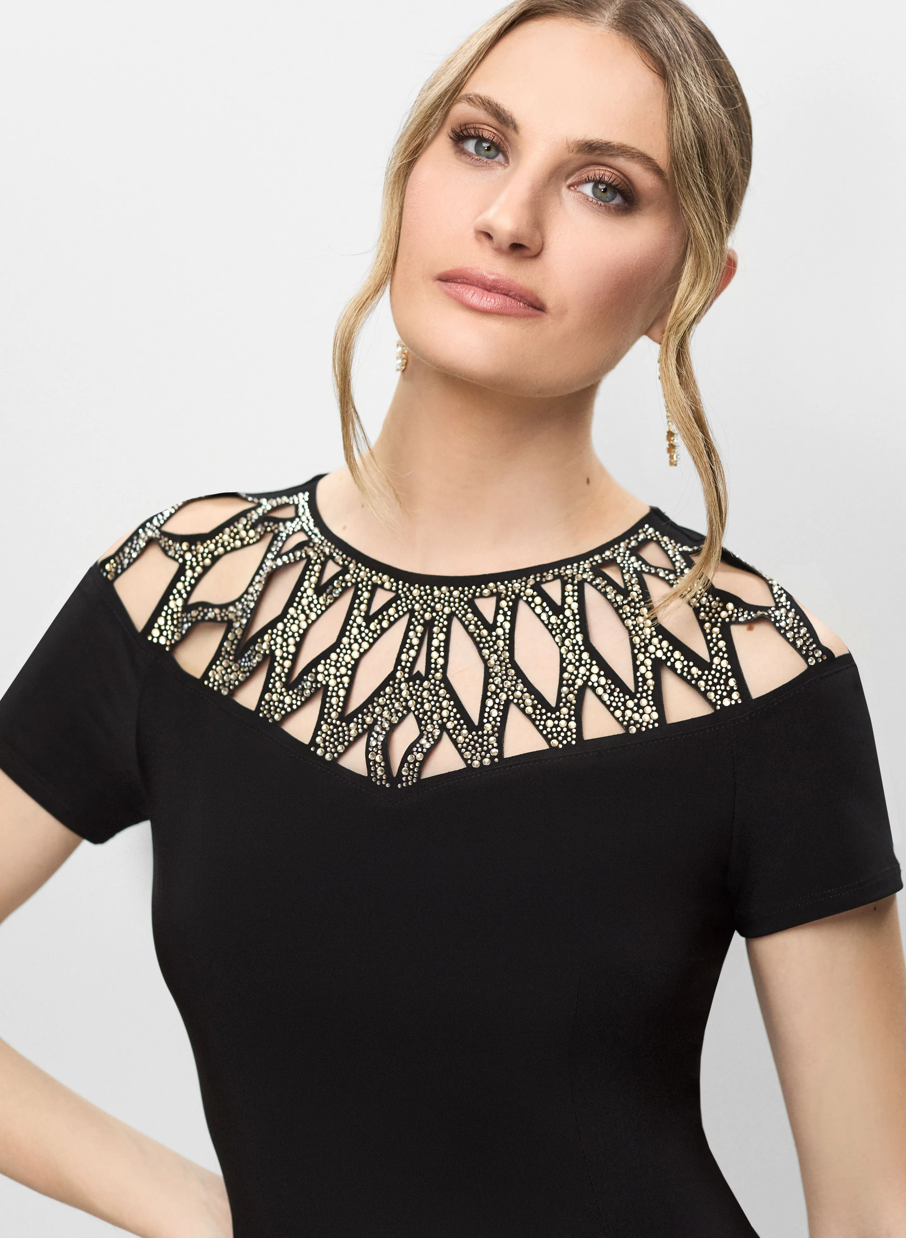 Joseph Ribkoff - Beaded Detail Dress sold by Melanie Lyne product image thumbnail 5