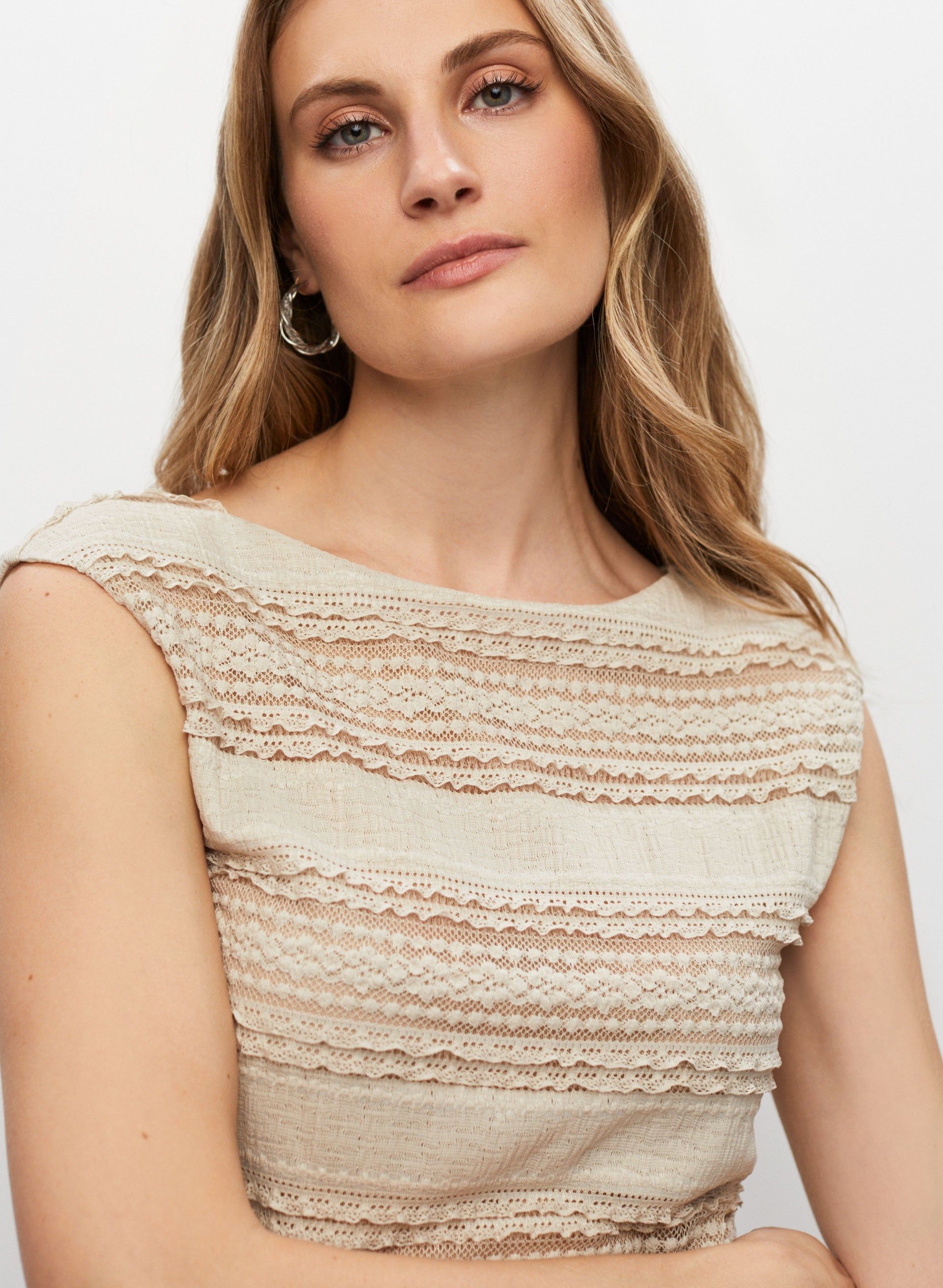 Ruffle Lace Top sold by Melanie Lyne product image thumbnail 3