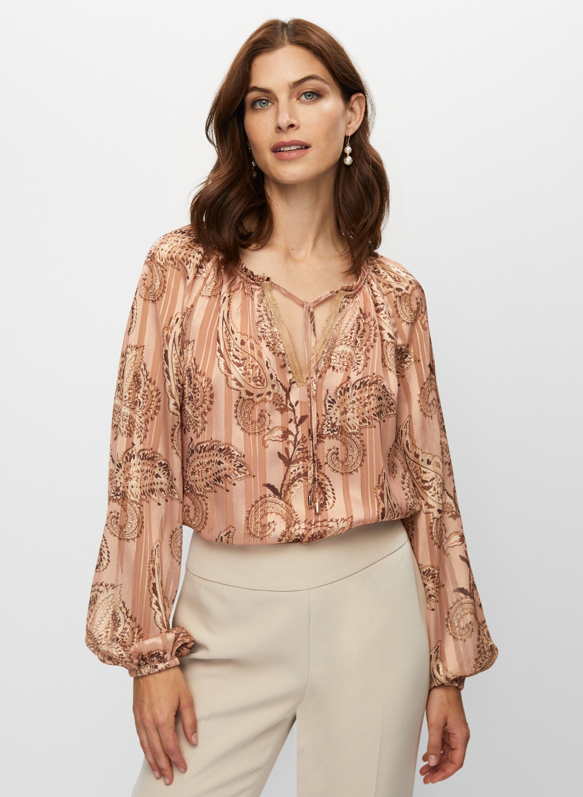 Paisley Print Chiffon Blouse sold by Melanie Lyne