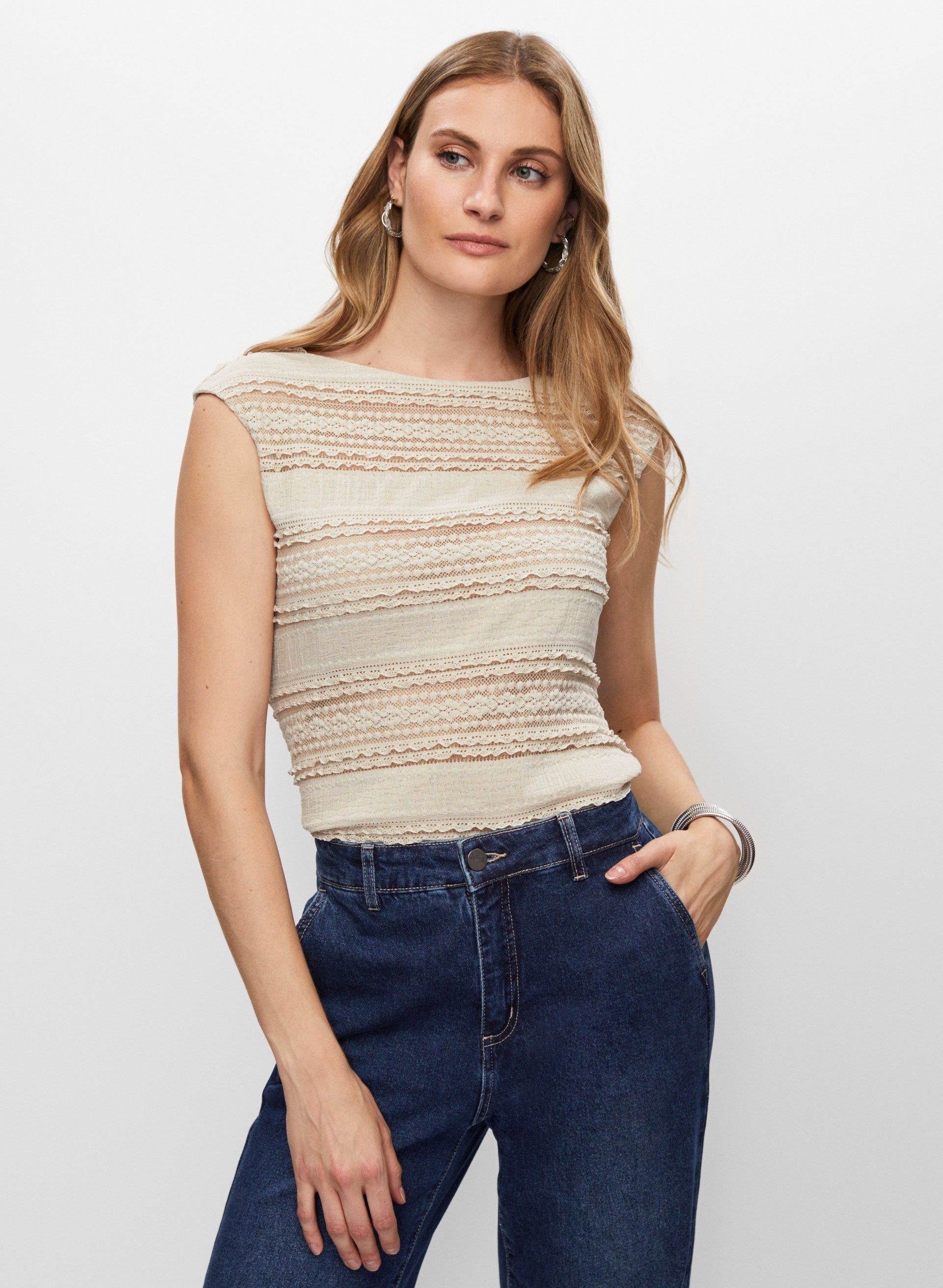 Ruffle Lace Top sold by Melanie Lyne