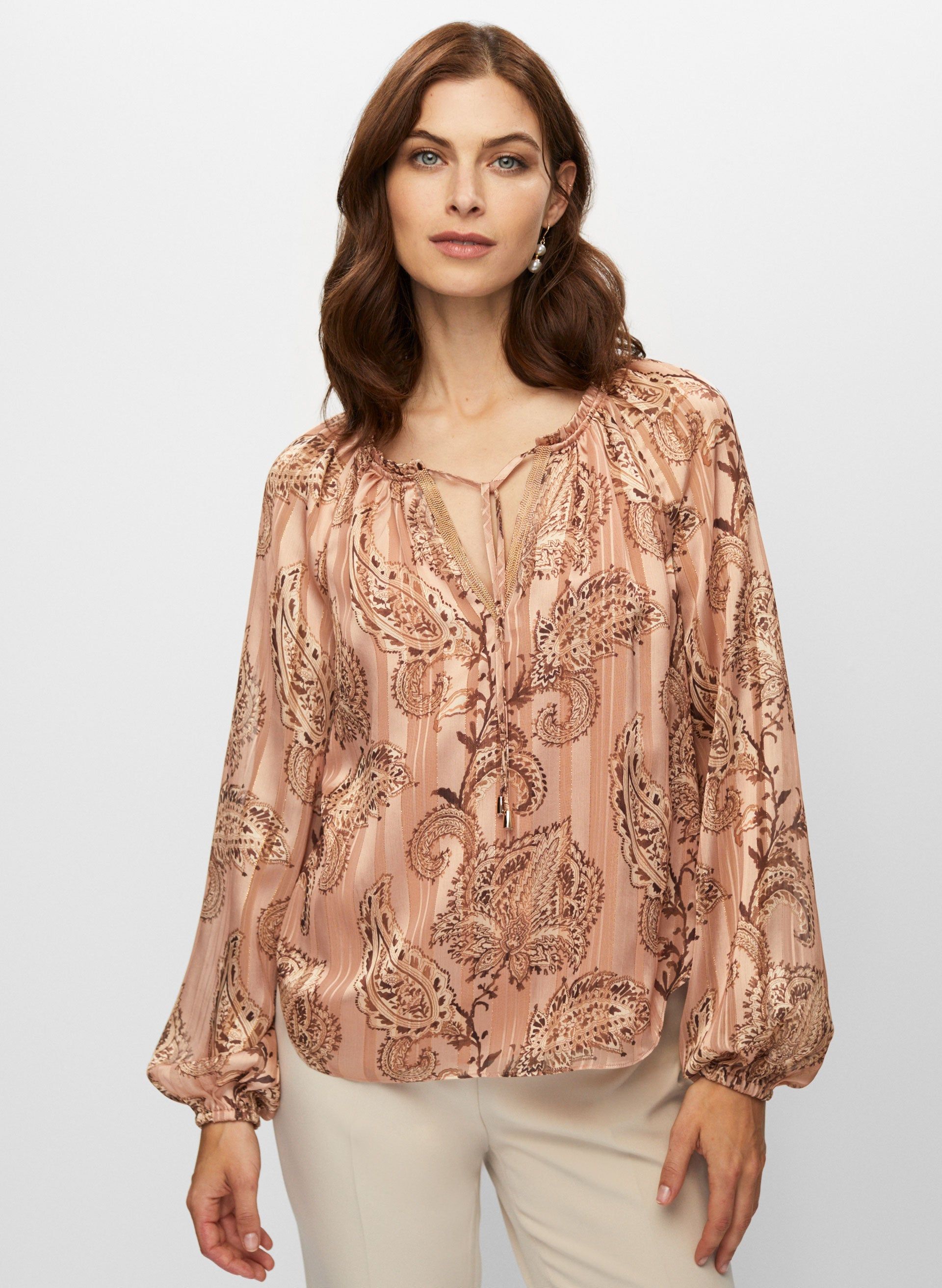 Paisley Print Chiffon Blouse sold by Melanie Lyne product image thumbnail 5