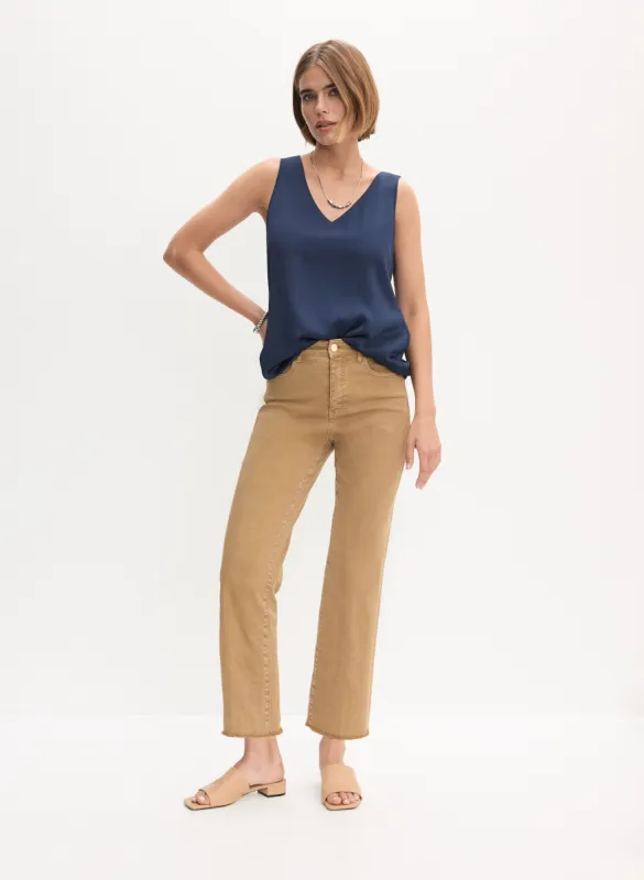 Satin Tank Top & Straight Leg Jeans sold by Melanie Lyne