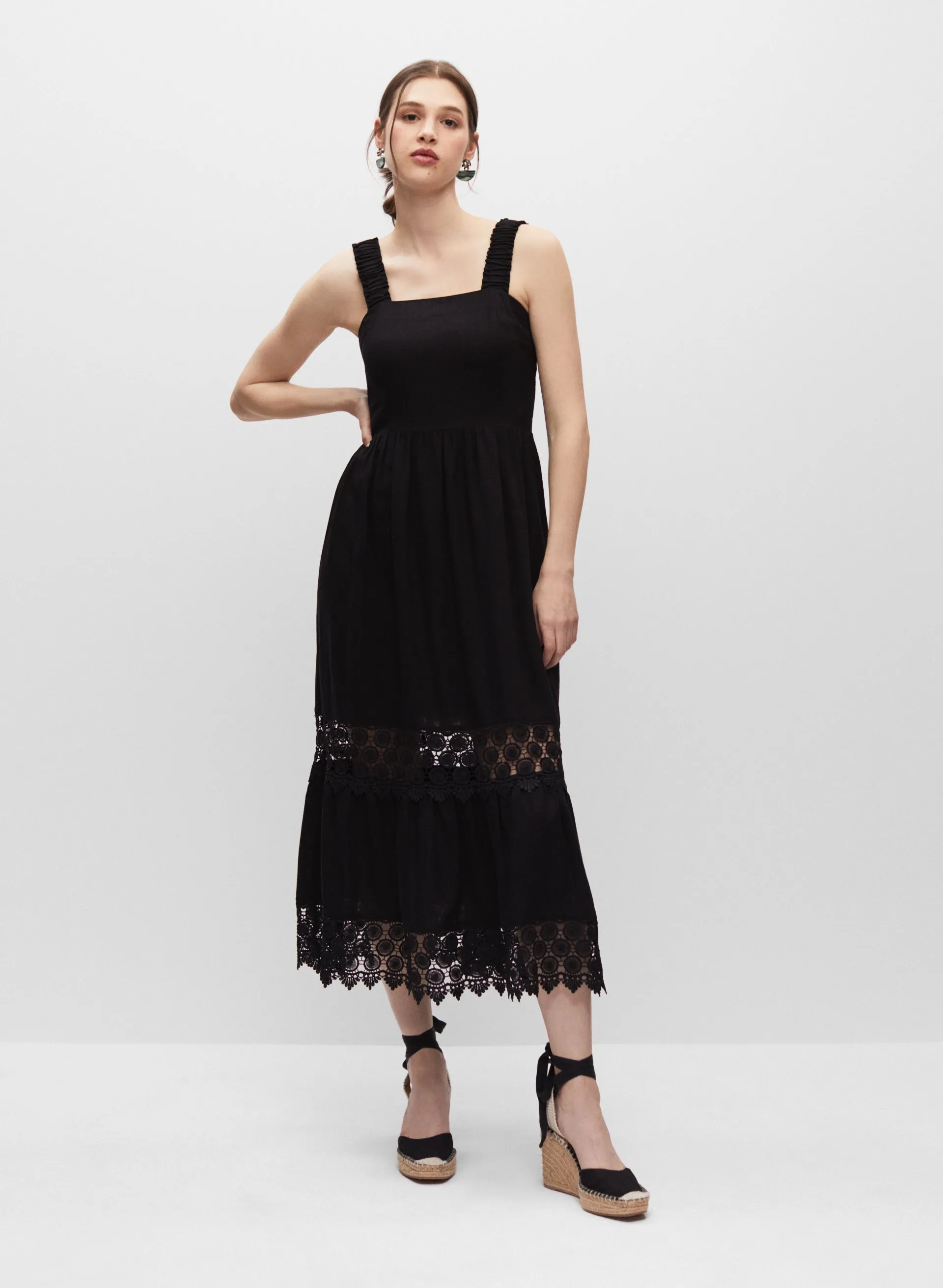 Tiered Crochet Detail Maxi Dress sold by Melanie Lyne