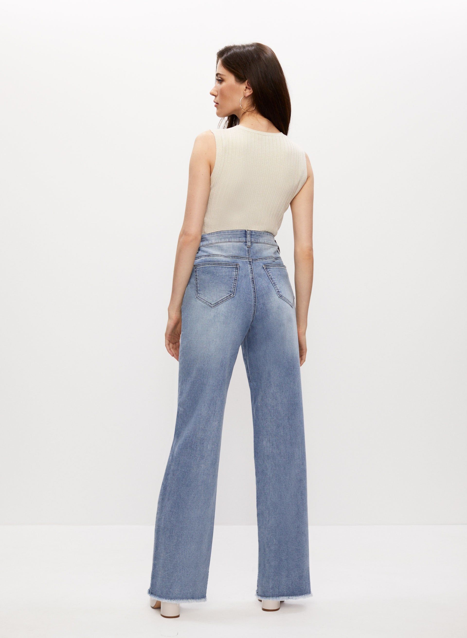 Wide Leg Distressed Detail Jeans sold by Melanie Lyne product image thumbnail 2