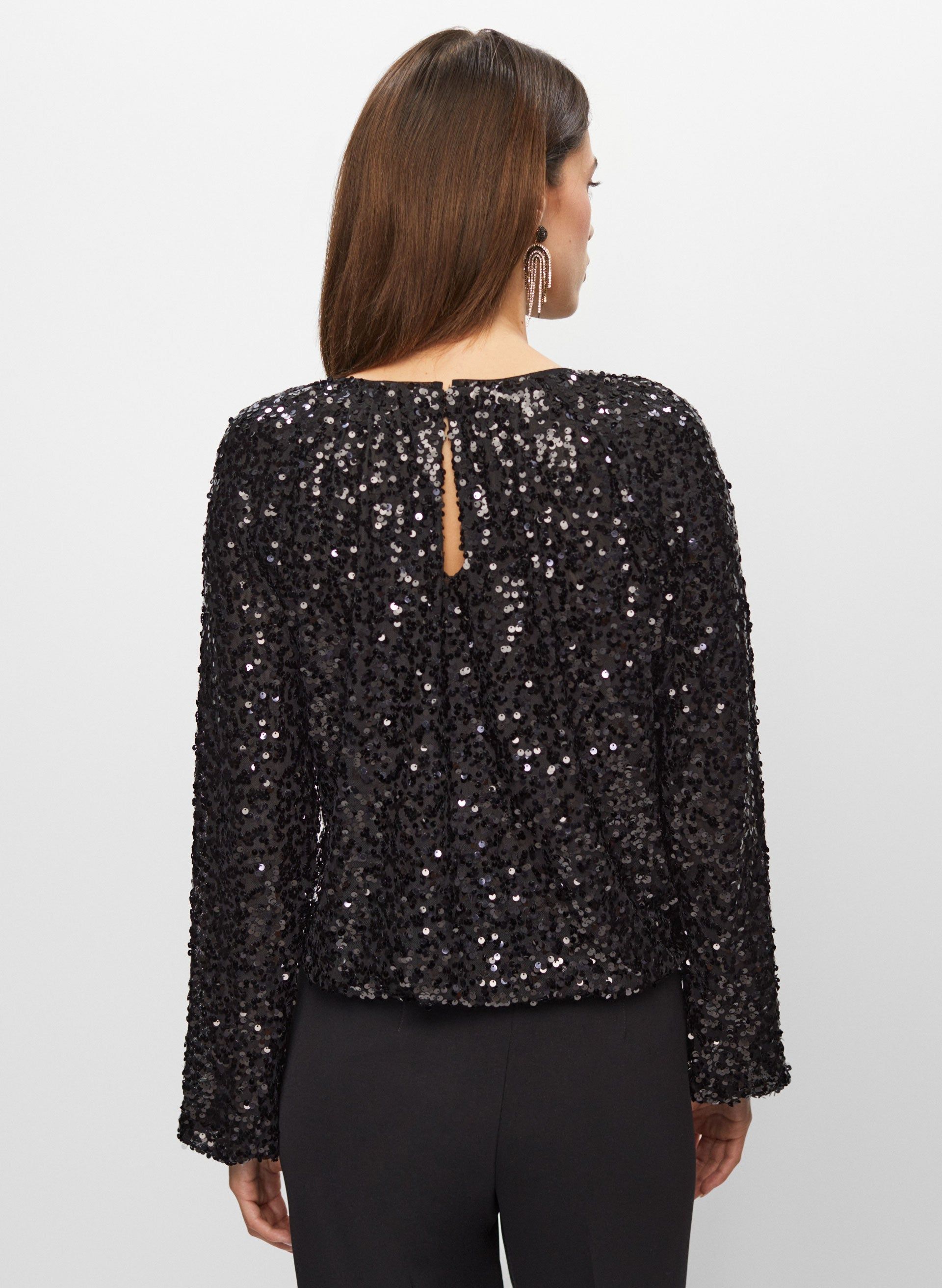 Sequin Detail Crew Neck Top sold by Melanie Lyne product image thumbnail 4