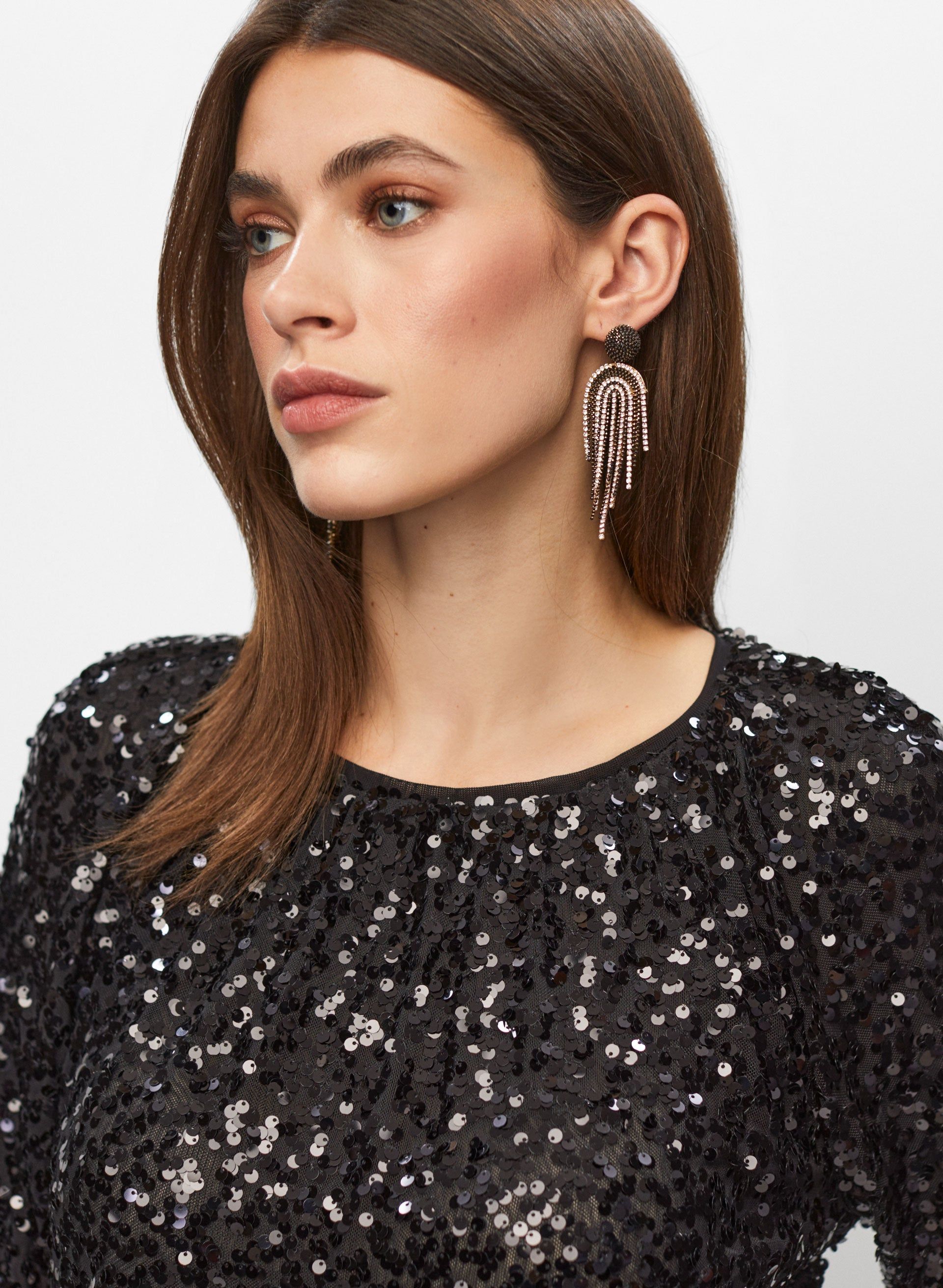 Sequin Detail Crew Neck Top sold by Melanie Lyne product image thumbnail 2