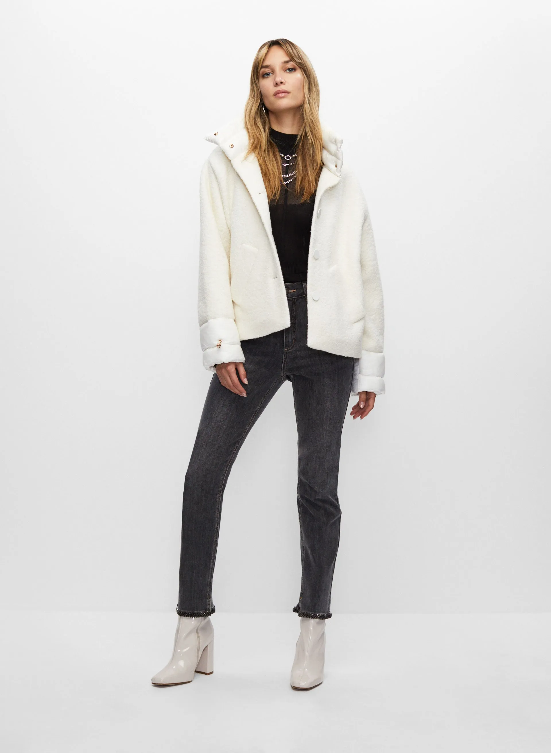 Boiled Wool Blend Coat sold by Melanie Lyne product image thumbnail 4