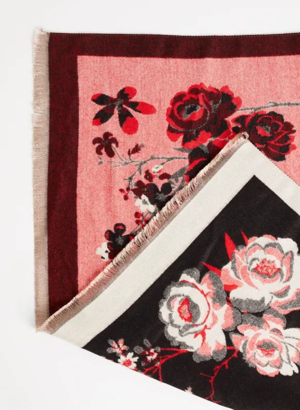 Floral Motif Reversible Jacquard Scarf sold by Melanie Lyne