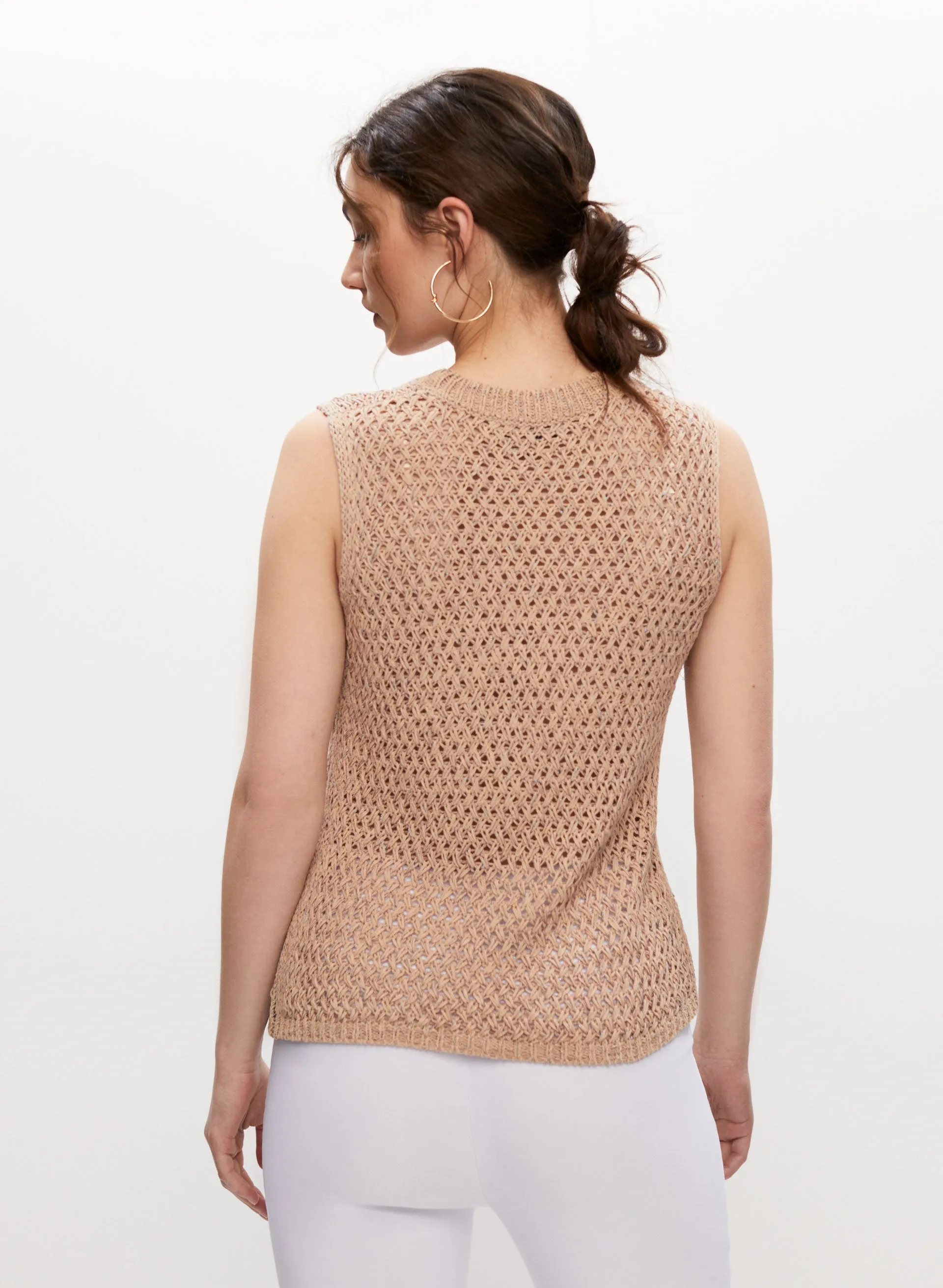 Sleeveless Crochet Sweater Top sold by Melanie Lyne product image thumbnail 4