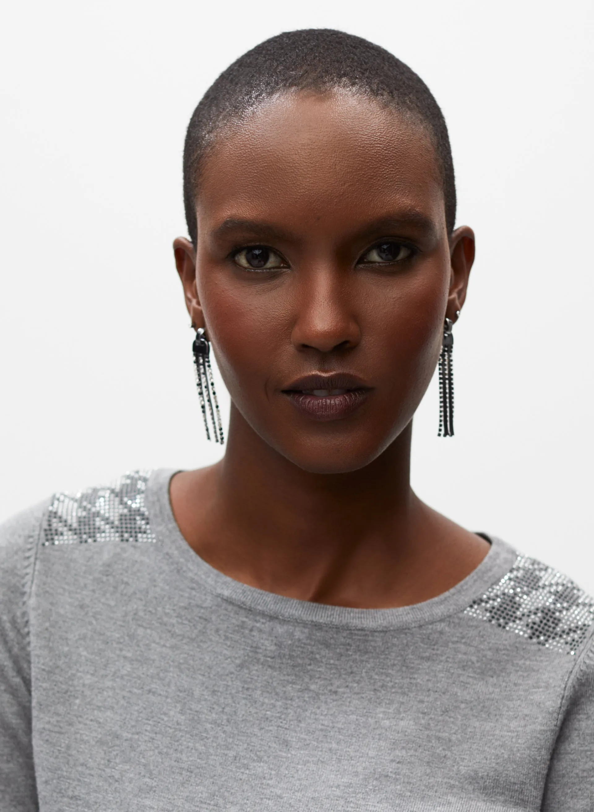 Rhinestone Houndstooth Detail Sweater sold by Melanie Lyne product image thumbnail 2