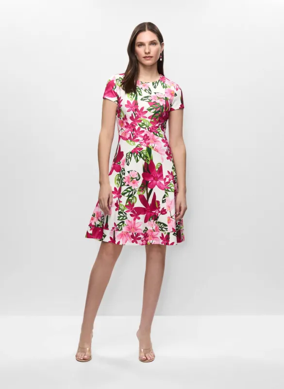 Joseph Ribkoff - Floral Short Sleeve Dress sold by Melanie Lyne