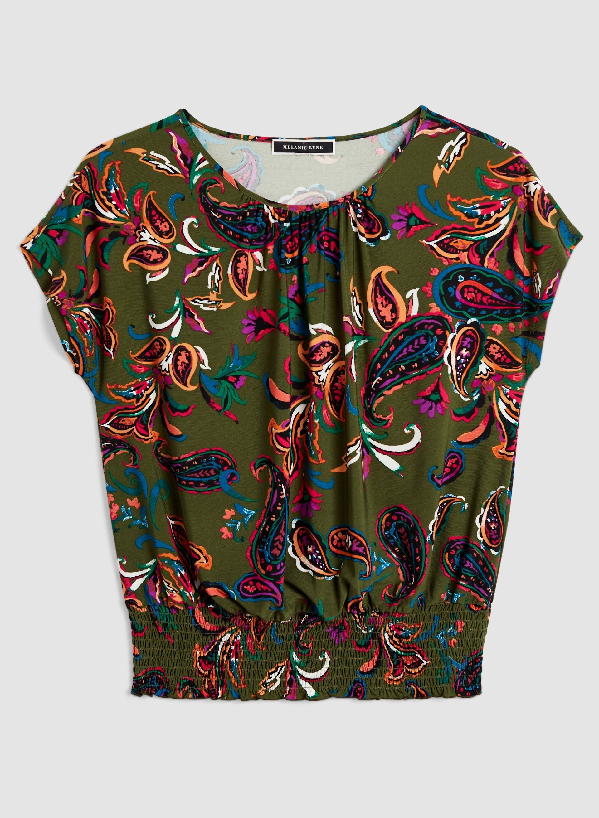 Paisley Print Short Sleeve Top sold by Melanie Lyne product image thumbnail 5