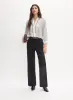 Stripe Print Button-Up Blouse & Wide Leg Jeans sold by Melanie Lyne