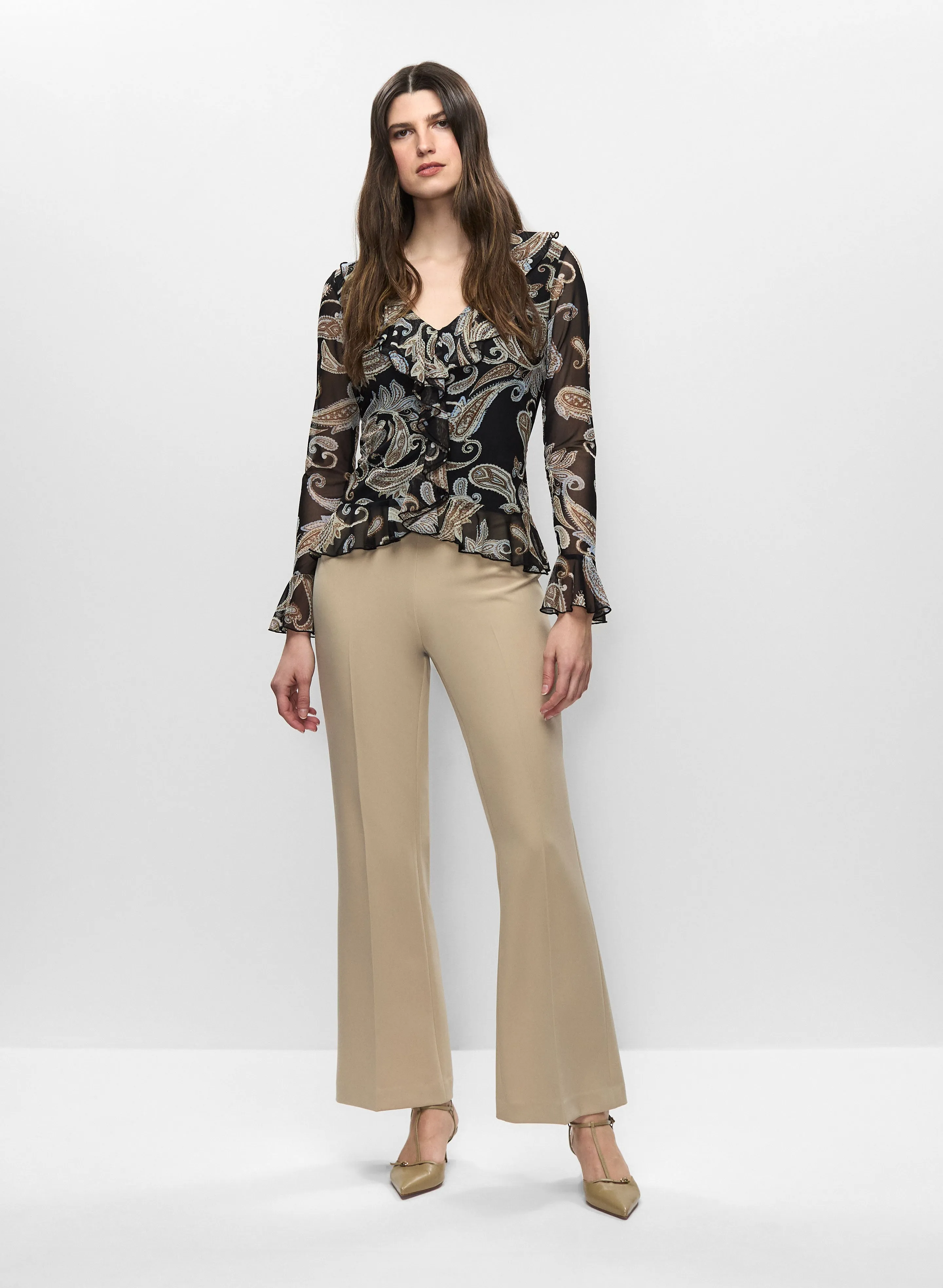 Ruffle Sleeve Top & Flare Leg Pants sold by Melanie Lyne
