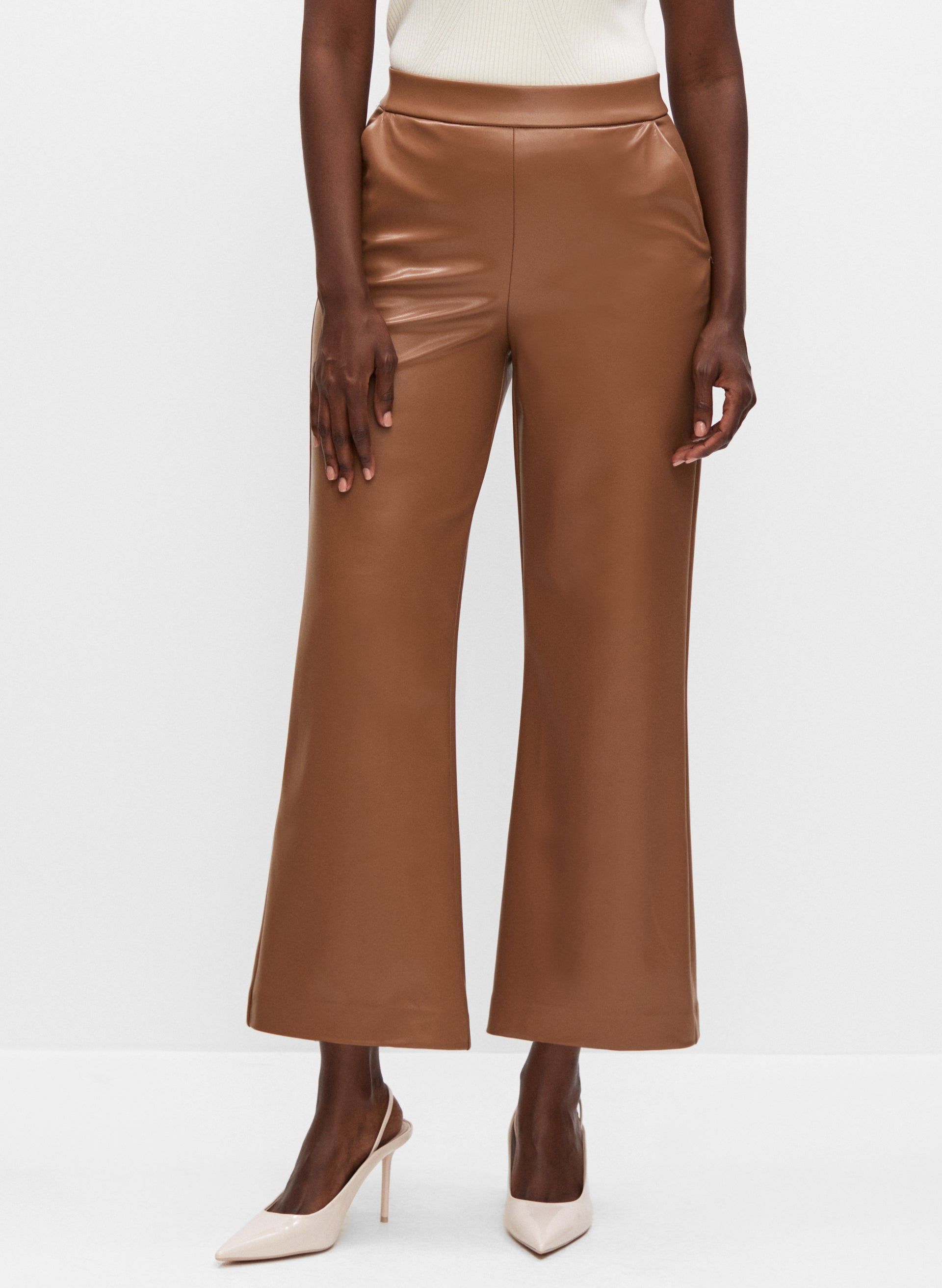 Joseph Ribkoff - Vegan Leather Culotte Pants sold by Melanie Lyne