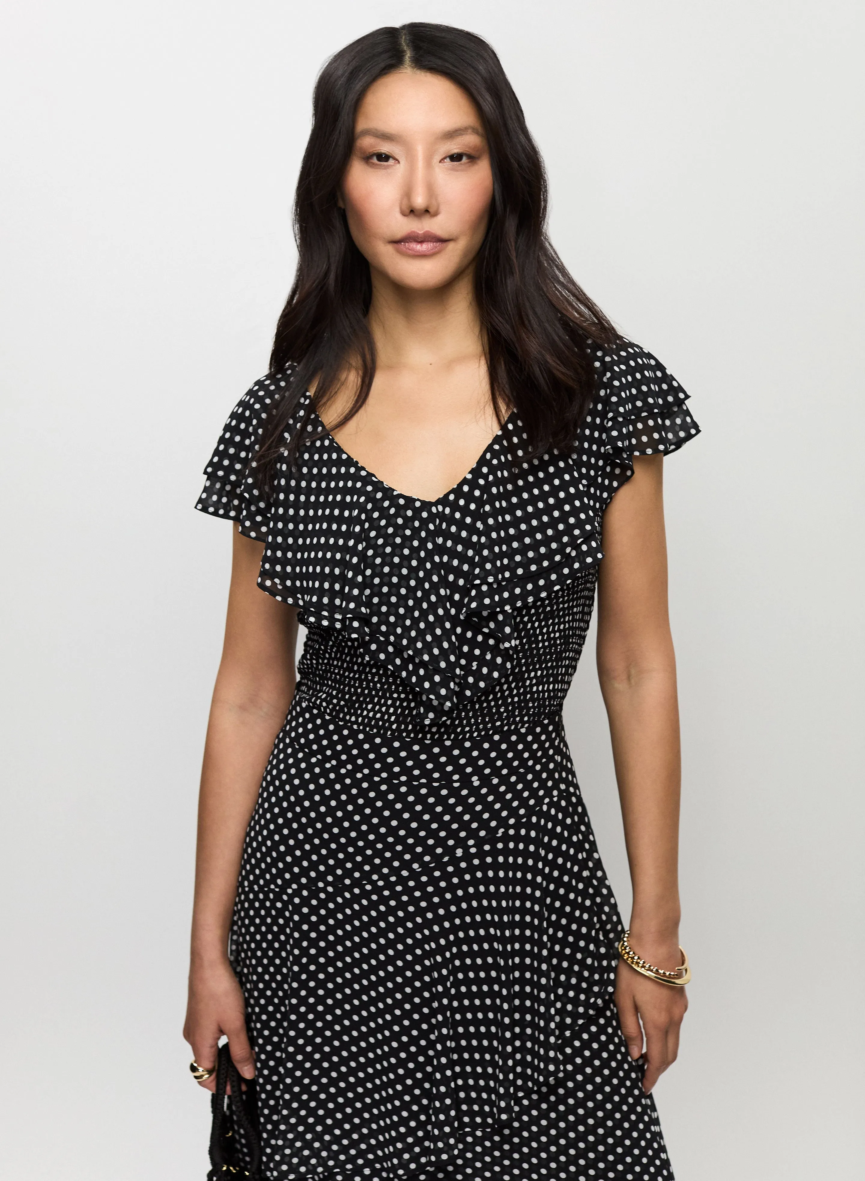 Ruffled Polka Dot Blouse sold by Melanie Lyne