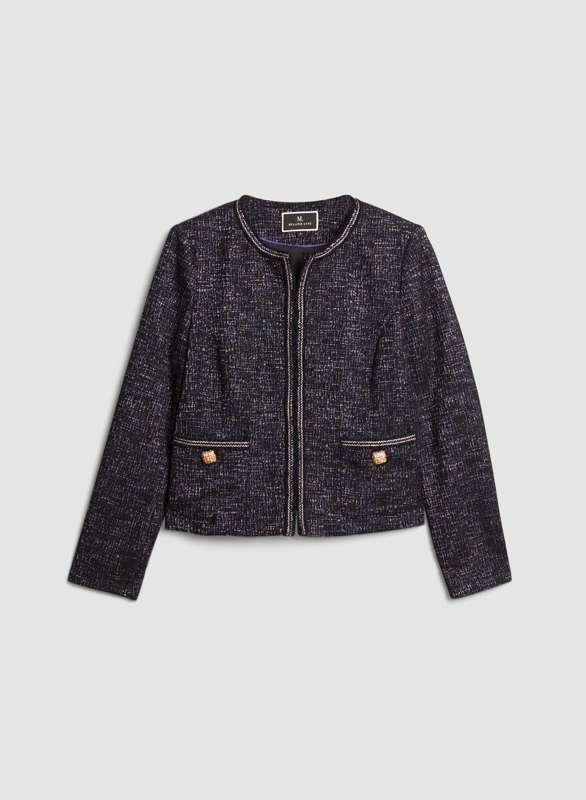 Gold Trim Tweed Jacket sold by Melanie Lyne product image thumbnail 5