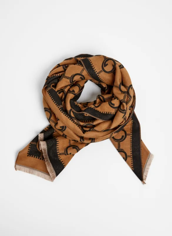 Reversible Circle Print Scarf sold by Melanie Lyne