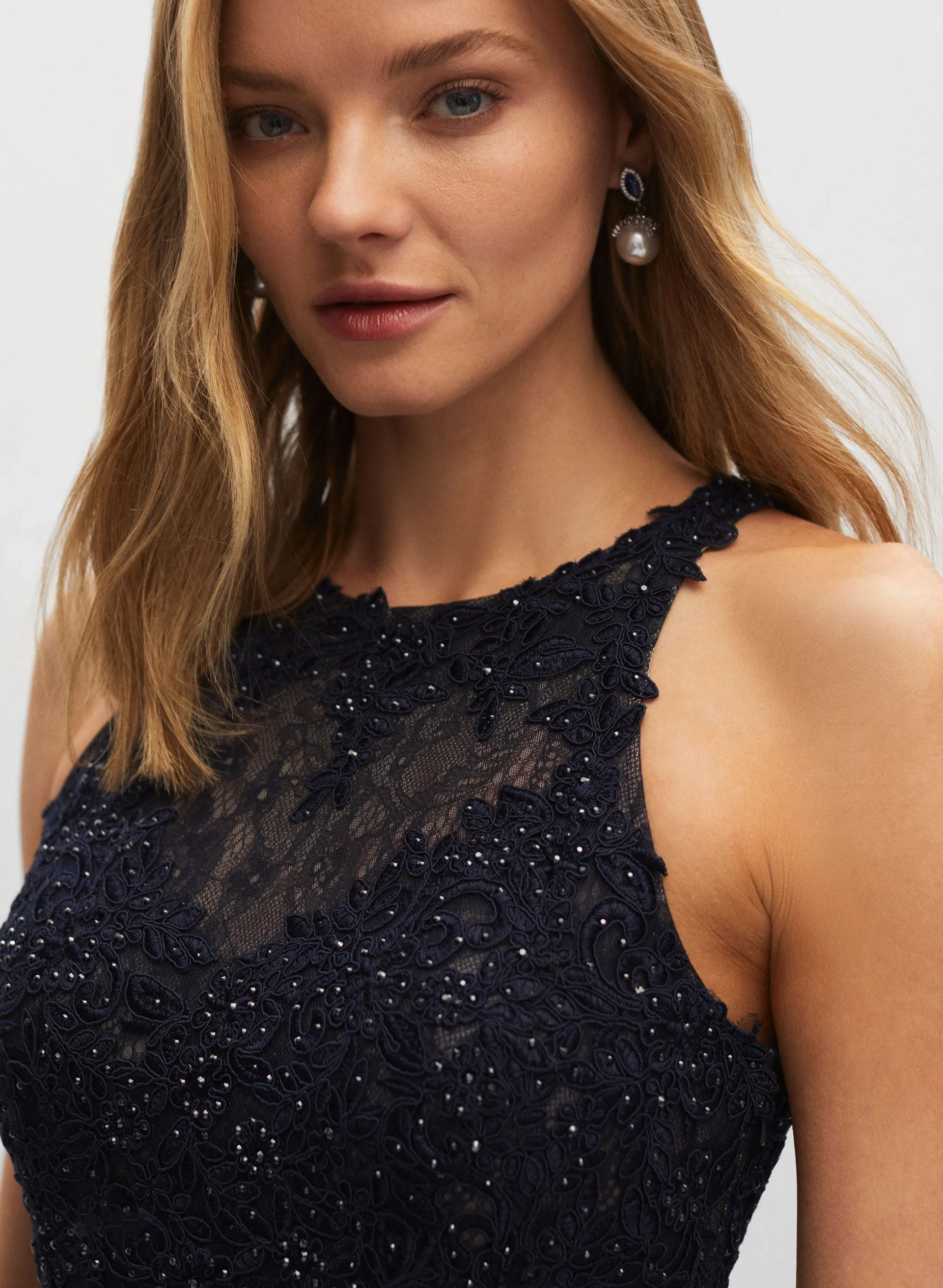 Embellished & Embroidered Lace Gown sold by Melanie Lyne product image thumbnail 4