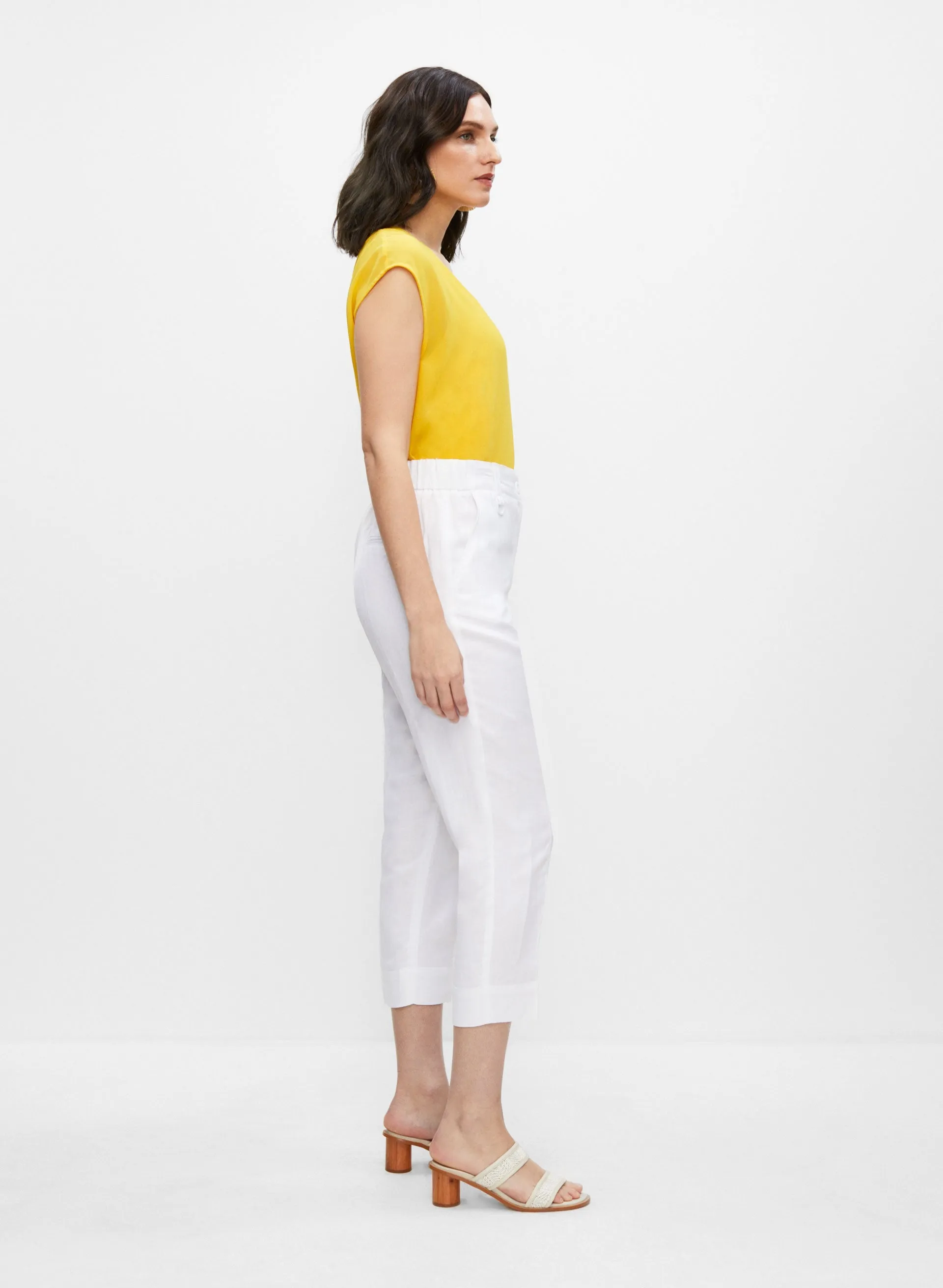 Linen Straight Leg Capris sold by Melanie Lyne product image thumbnail 5