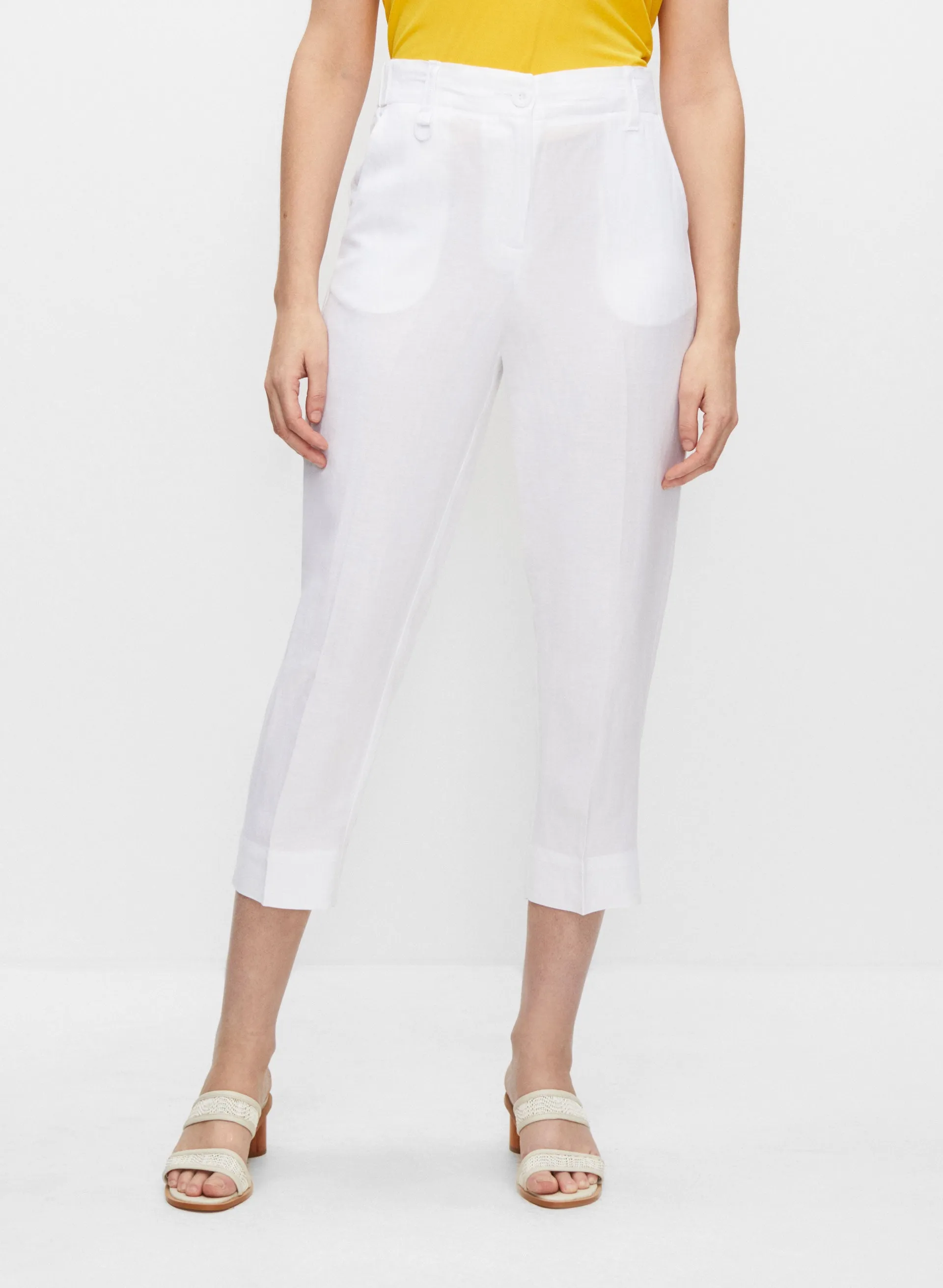 Linen Straight Leg Capris sold by Melanie Lyne