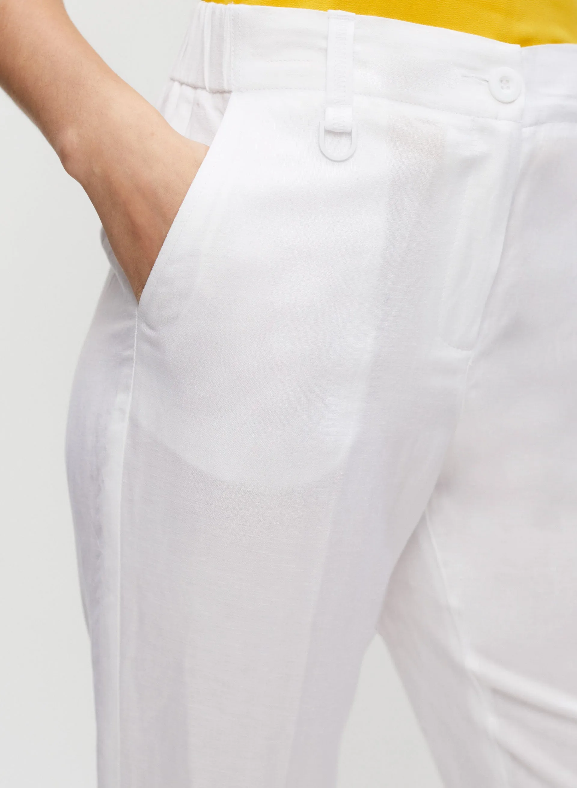 Linen Straight Leg Capris sold by Melanie Lyne product image thumbnail 4