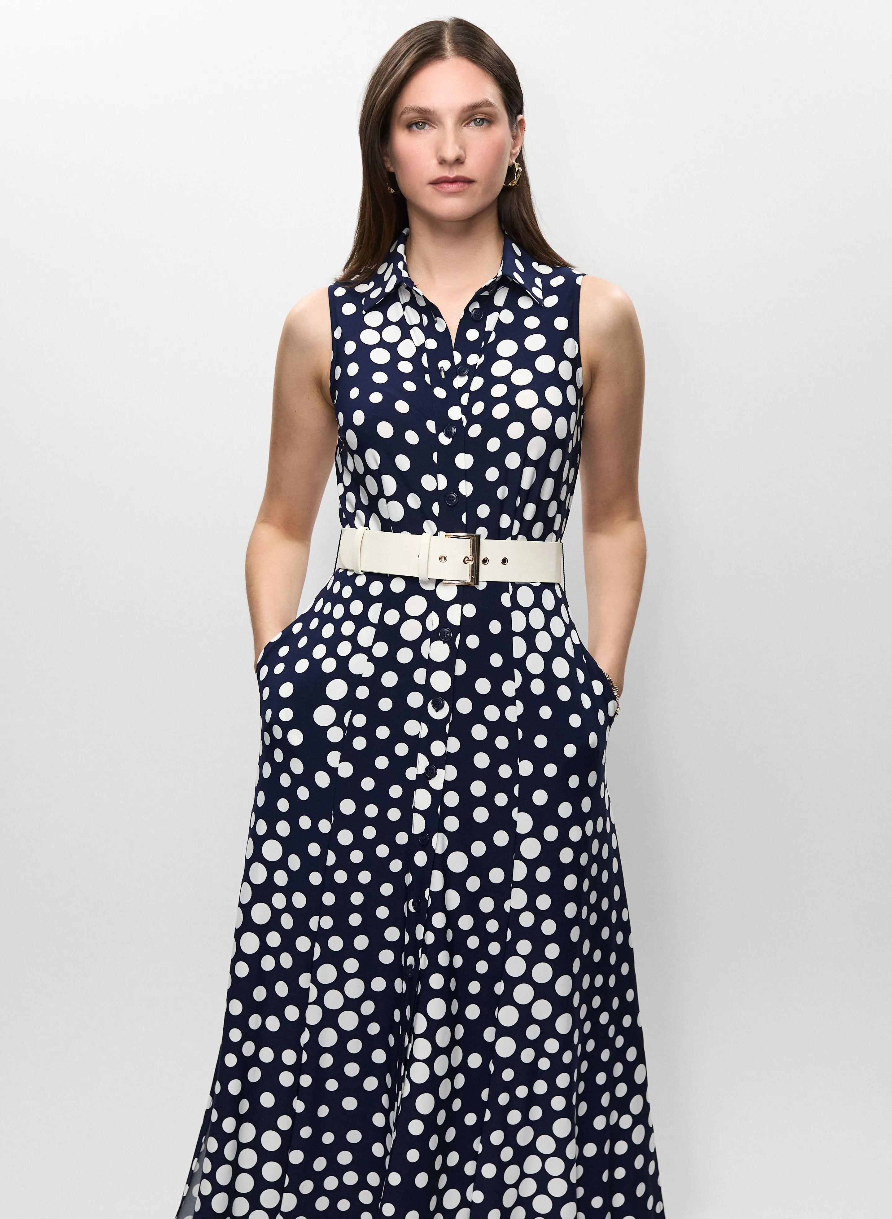 Button Front Polka Dot Dress sold by Melanie Lyne product image thumbnail 4