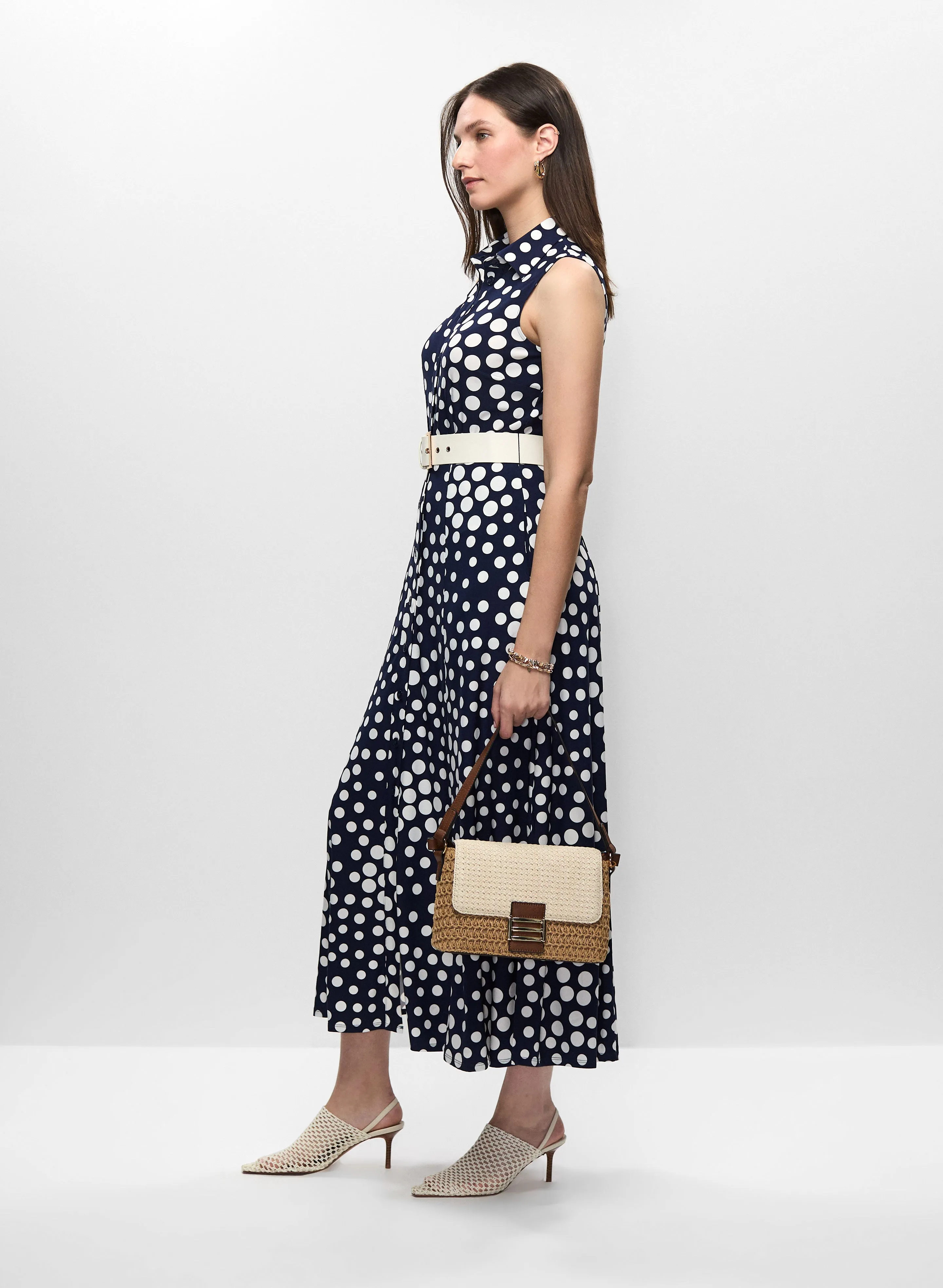 Button Front Polka Dot Dress sold by Melanie Lyne product image thumbnail 2
