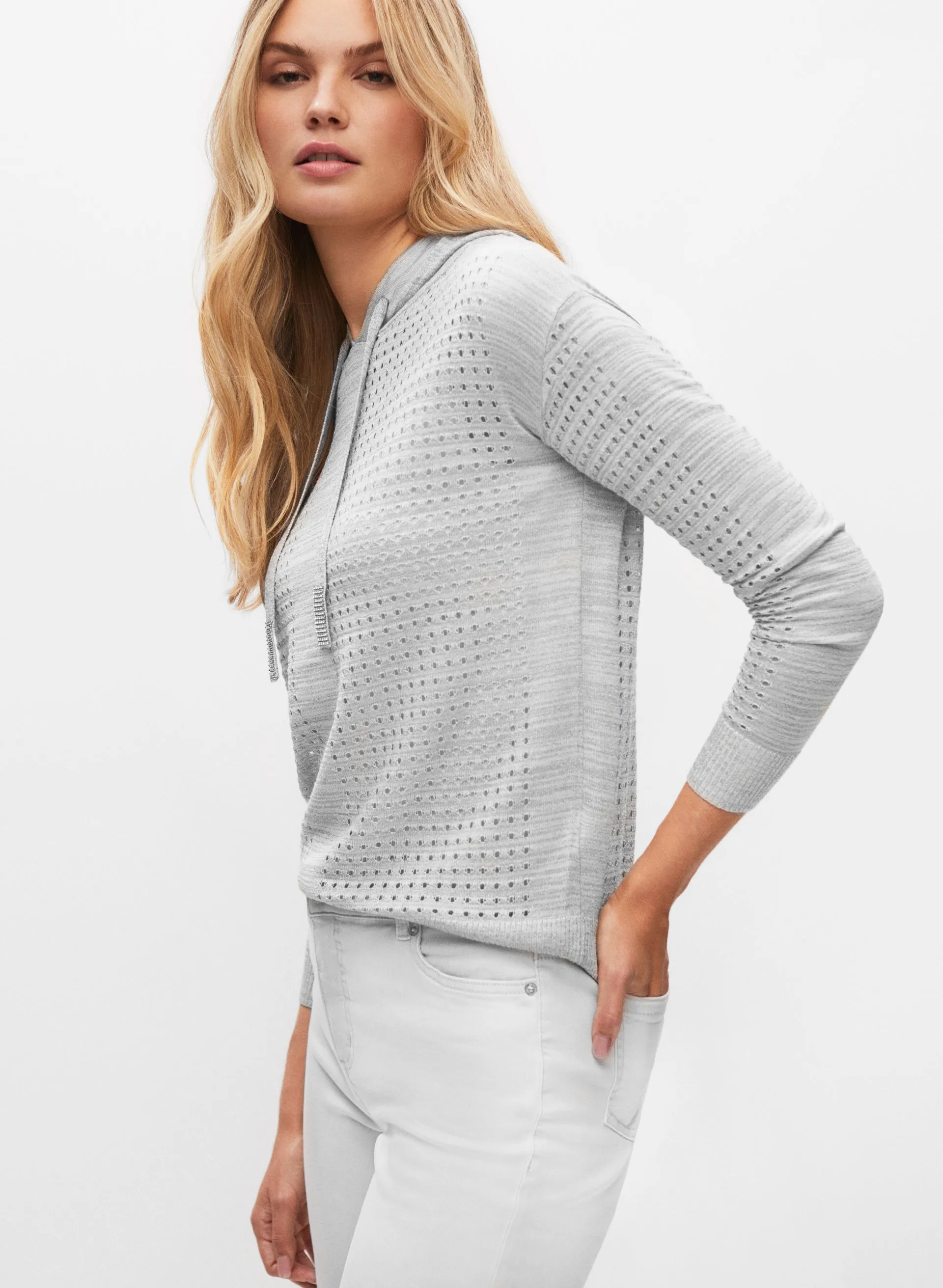 Open Weave Hooded Pullover sold by Melanie Lyne product image thumbnail 3