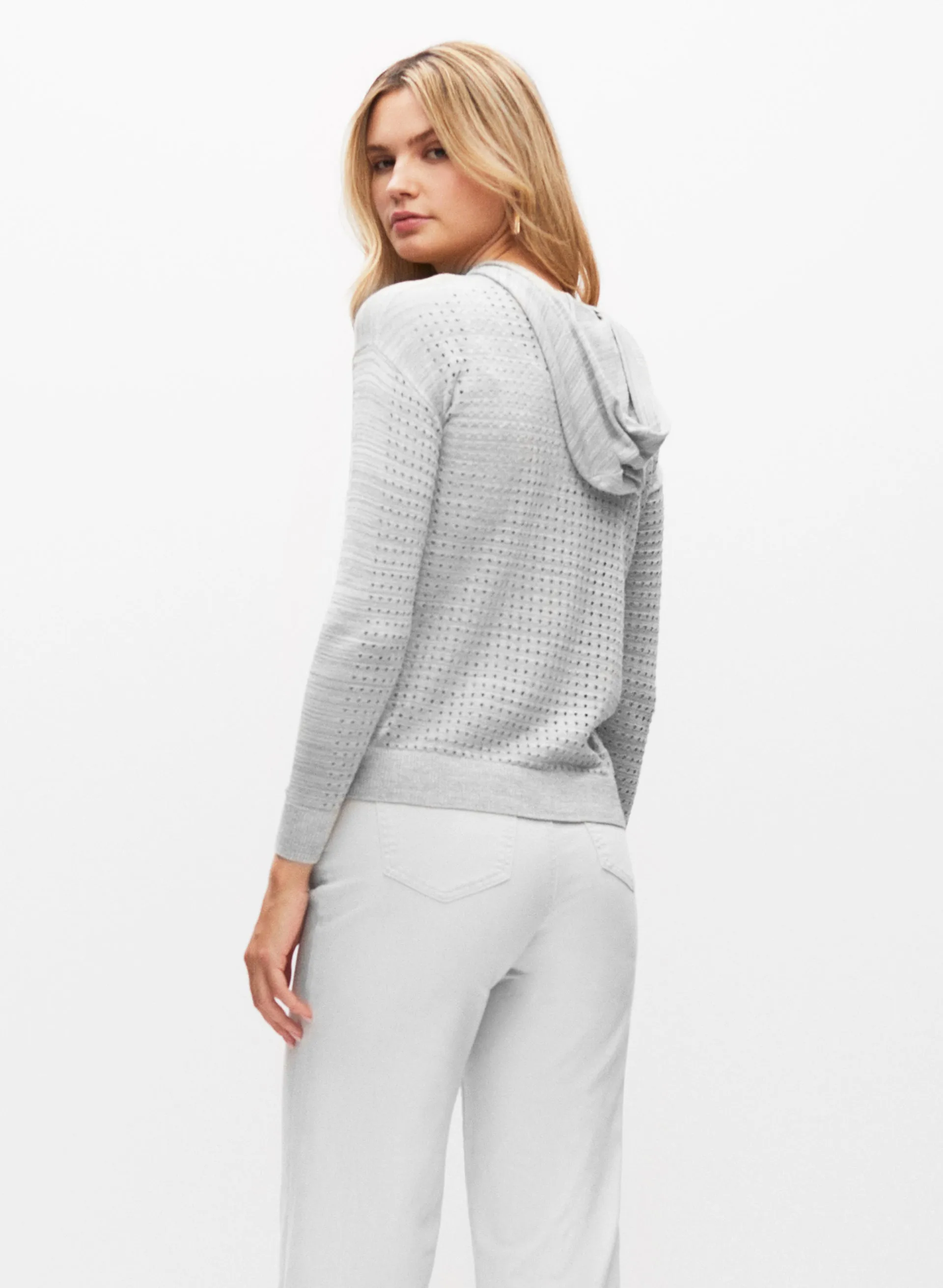 Open Weave Hooded Pullover sold by Melanie Lyne product image thumbnail 4