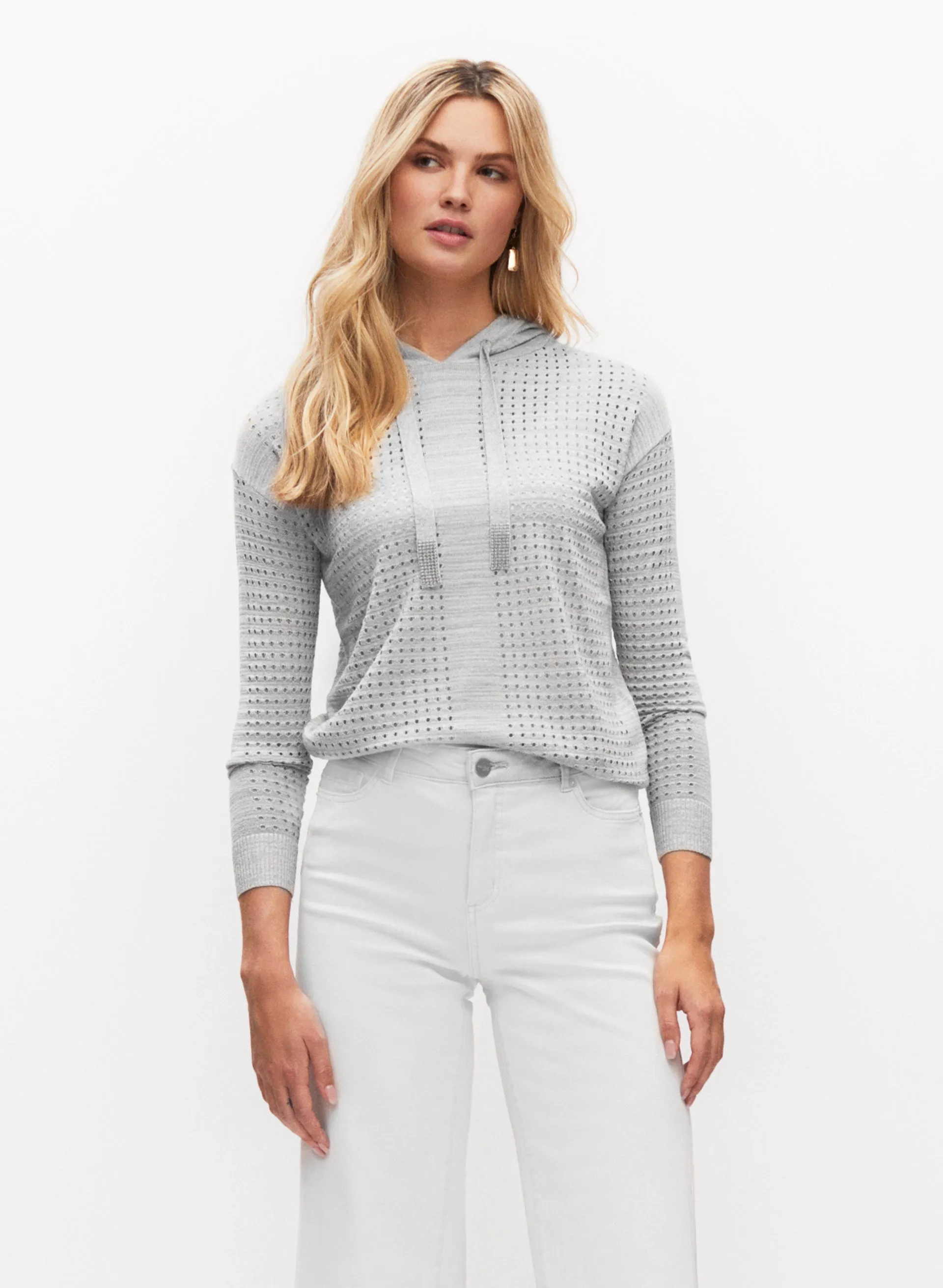 Open Weave Hooded Pullover sold by Melanie Lyne