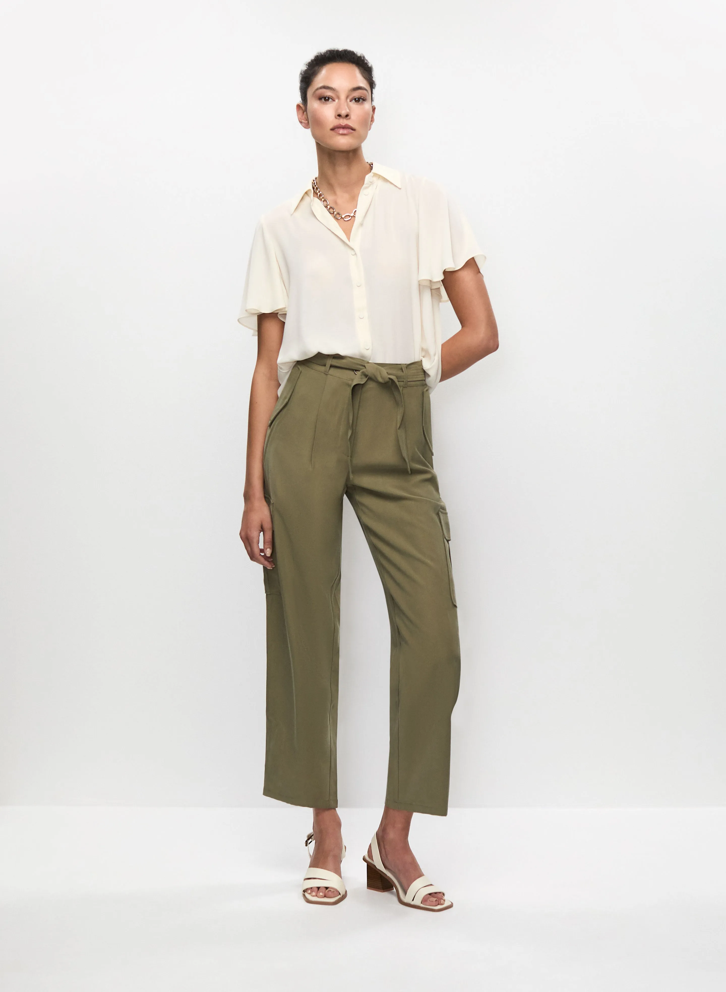 Crepe Blouse & Cargo Pants sold by Melanie Lyne