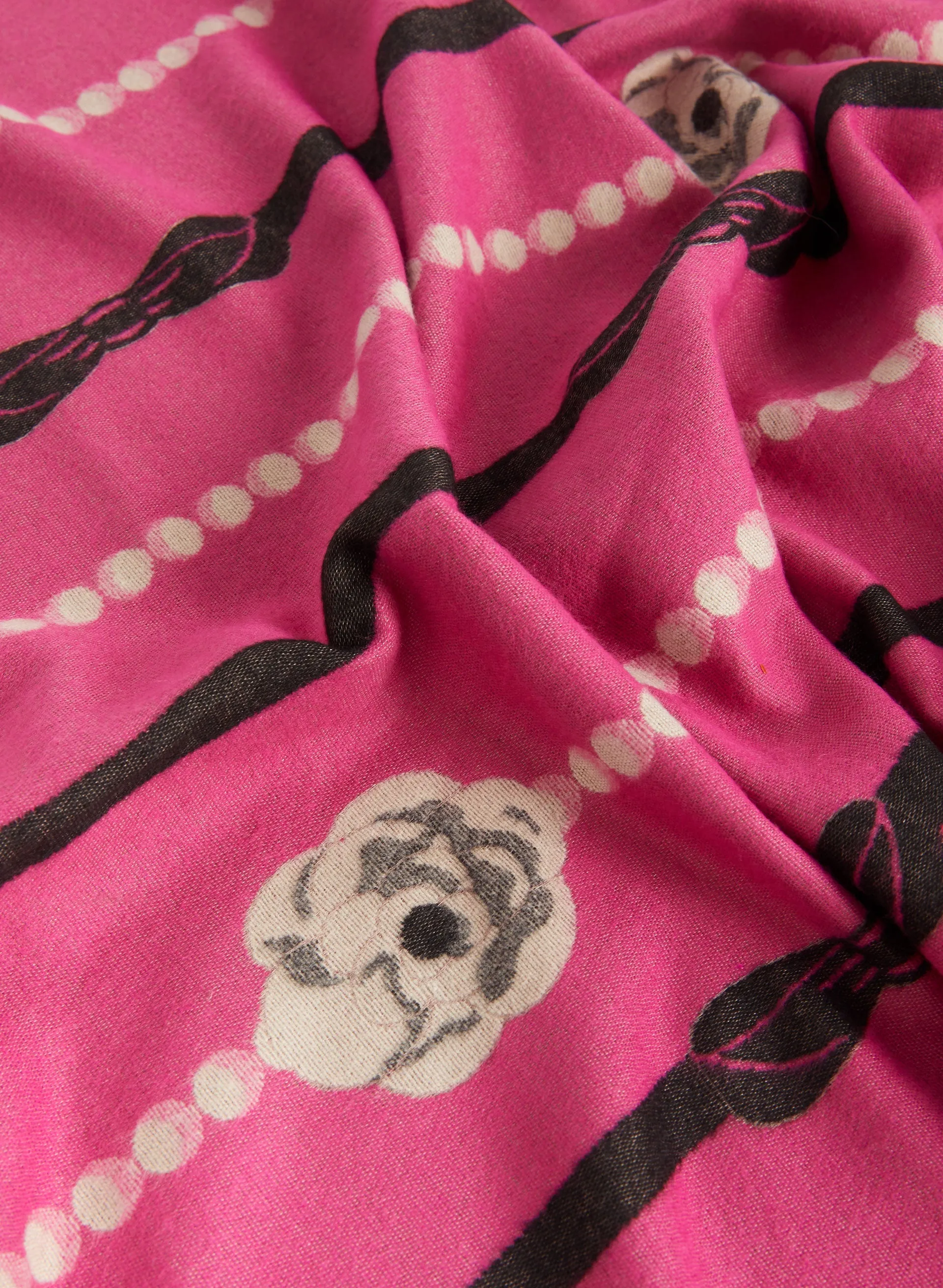 Pearl Bow & Rose Motif Scarf sold by Melanie Lyne product image thumbnail 2