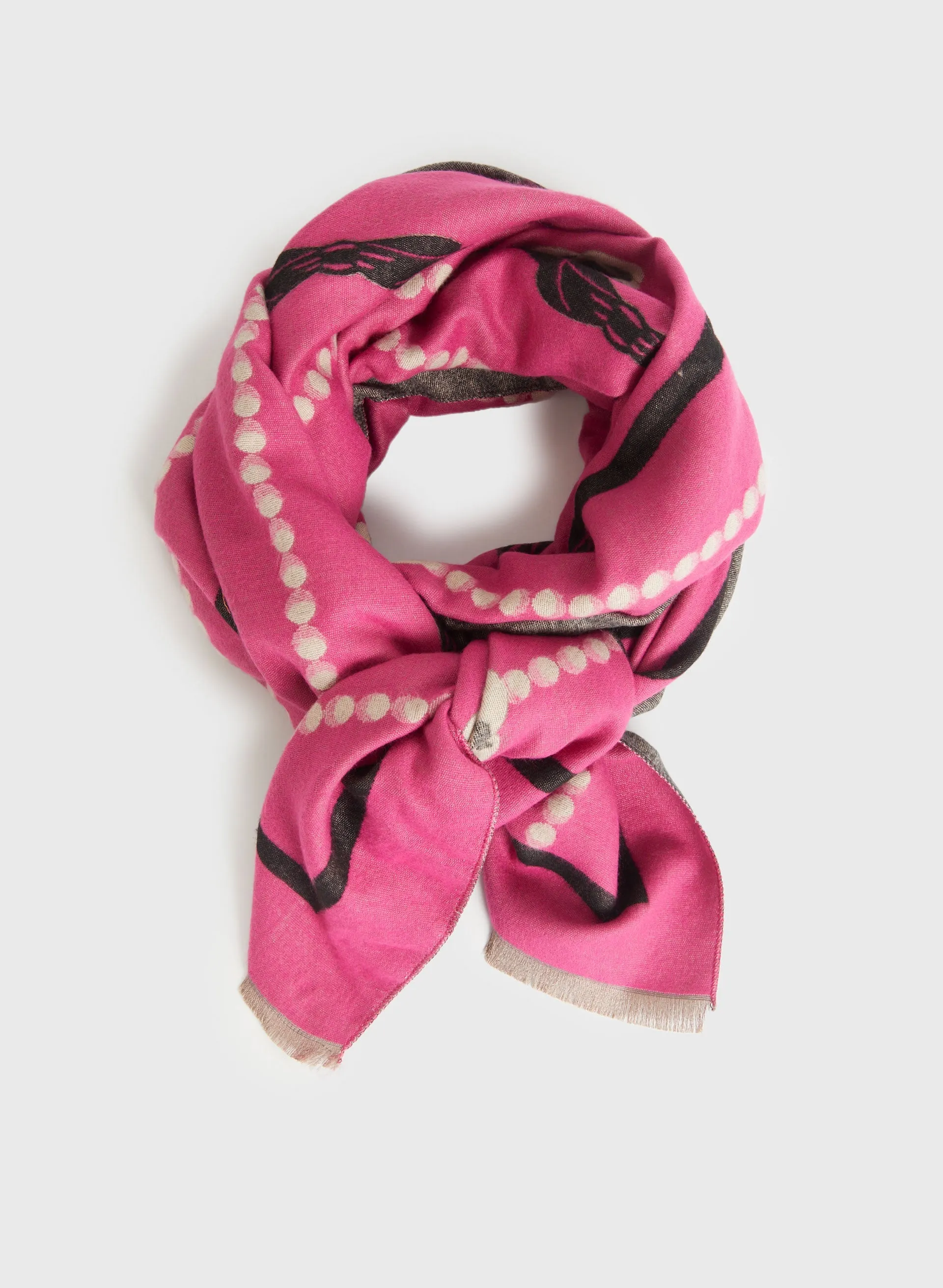 Pearl Bow & Rose Motif Scarf sold by Melanie Lyne
