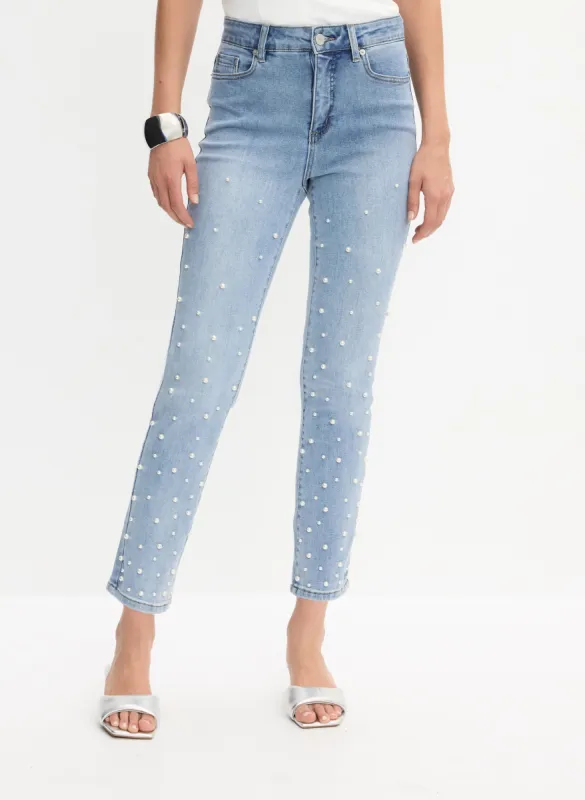 Pearl Detail Slim Leg Jeans sold by Melanie Lyne