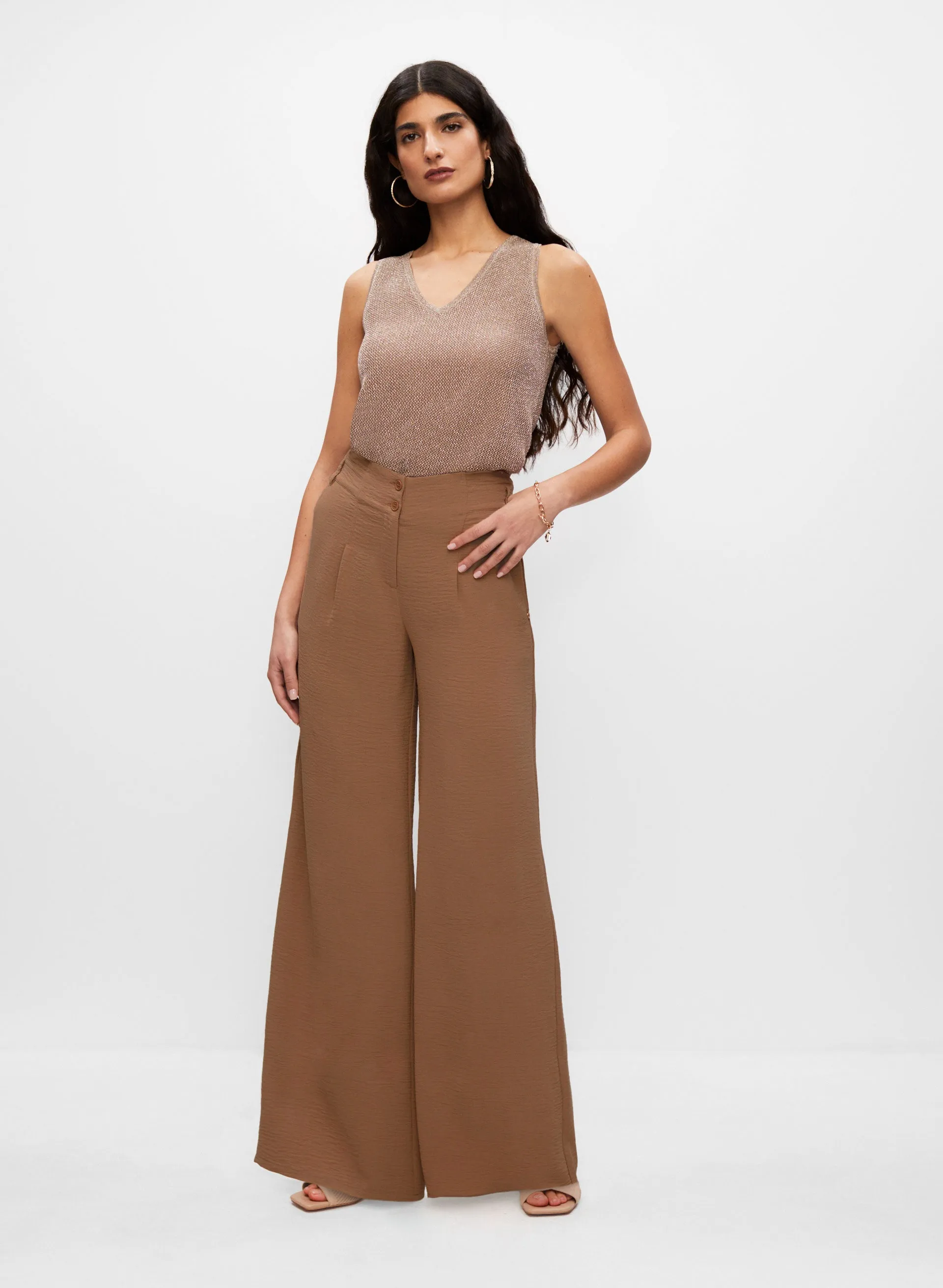 High-Waisted Crinkle Pants sold by Melanie Lyne product image thumbnail 2